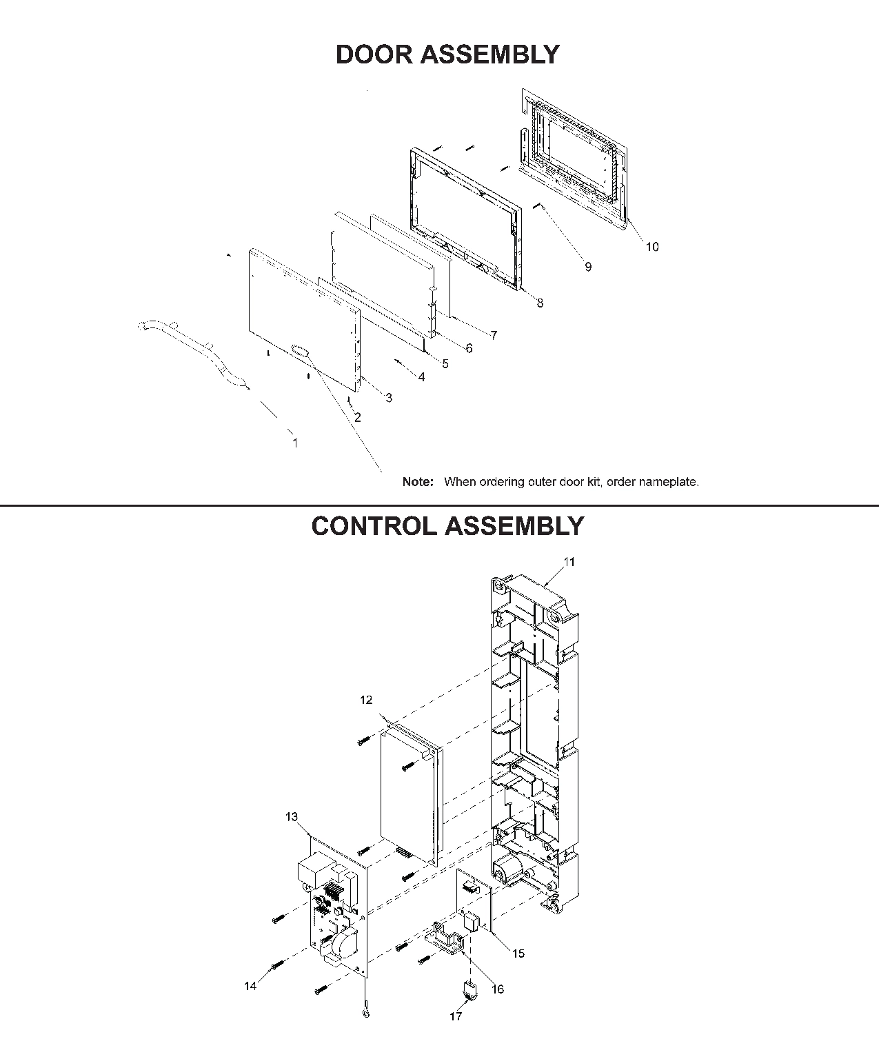 Door Assembly / Control Assembly
