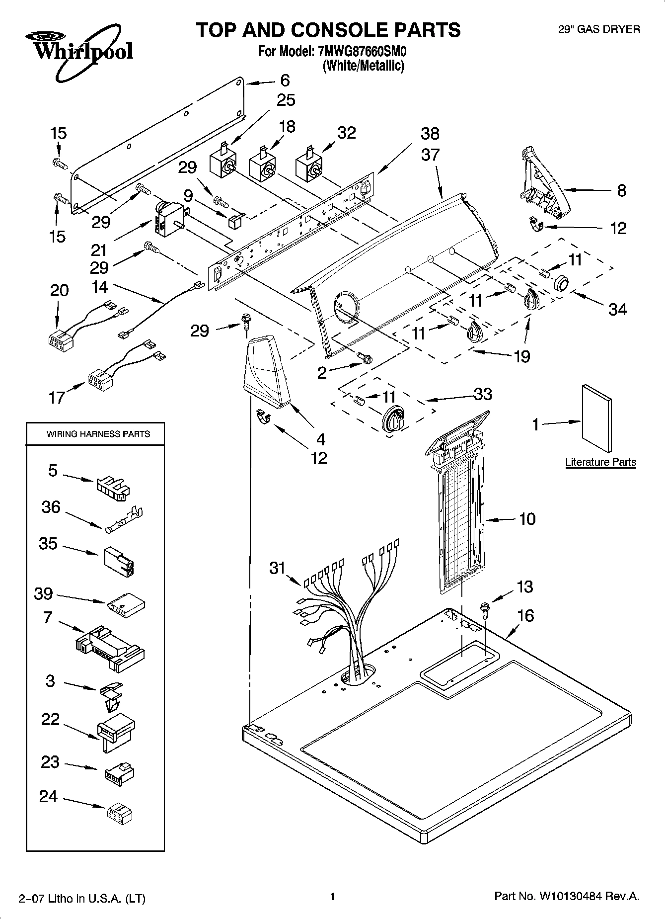 01 - TOP AND CONSOLE PARTS