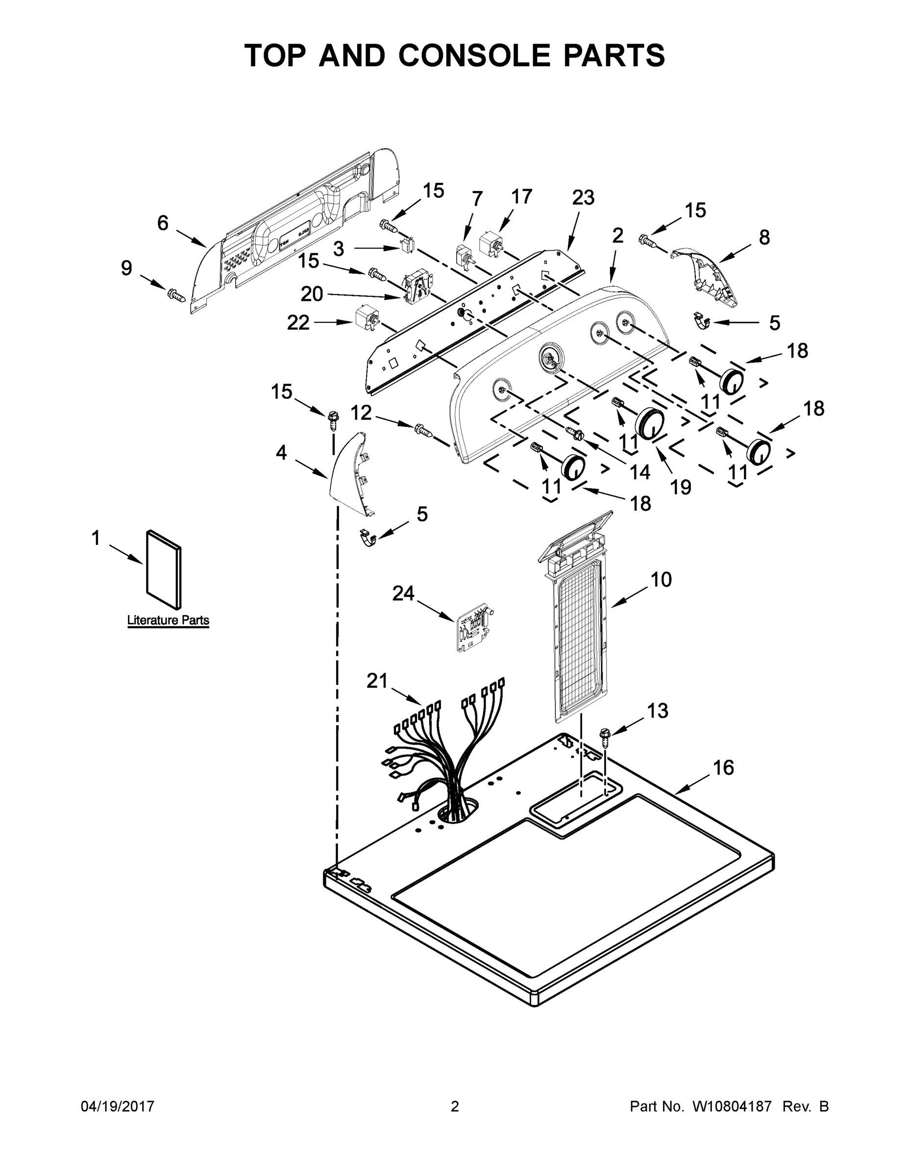 02 - TOP AND CONSOLE PARTS
