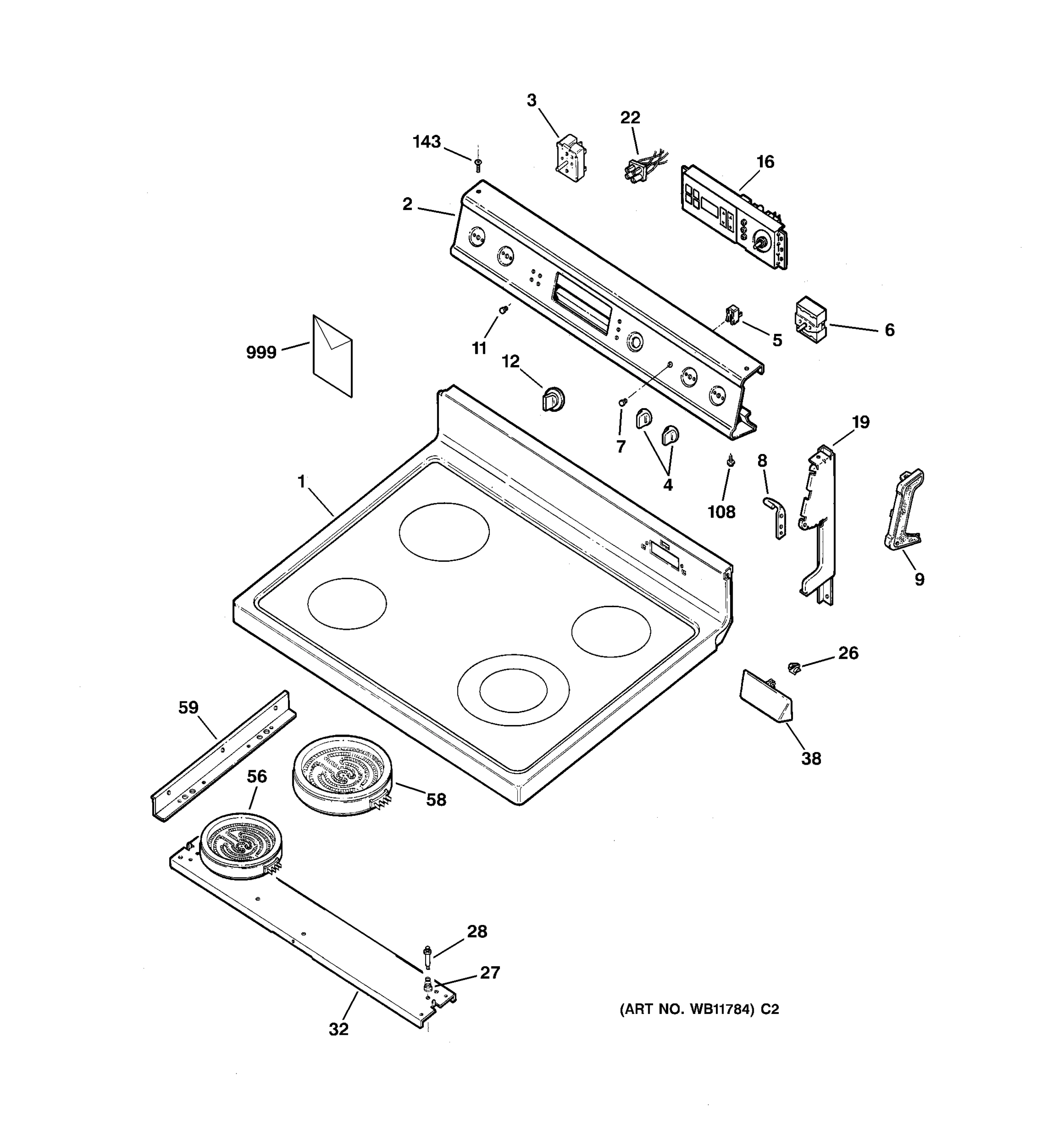 CONTROL PANEL & COOKTOP