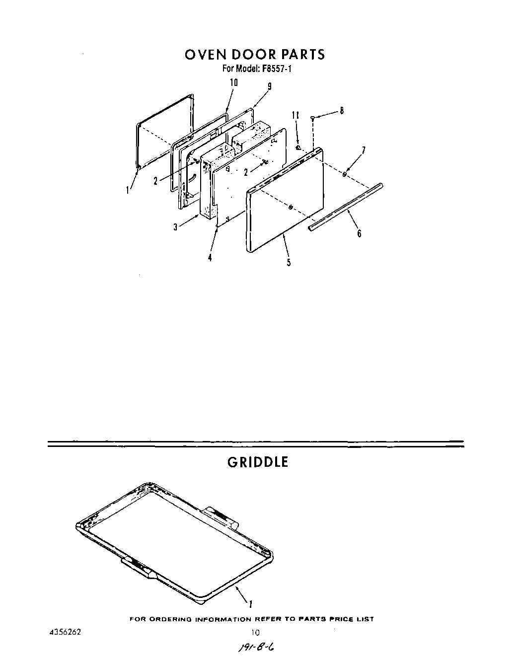08 - OVEN DOOR , GRIDDLE