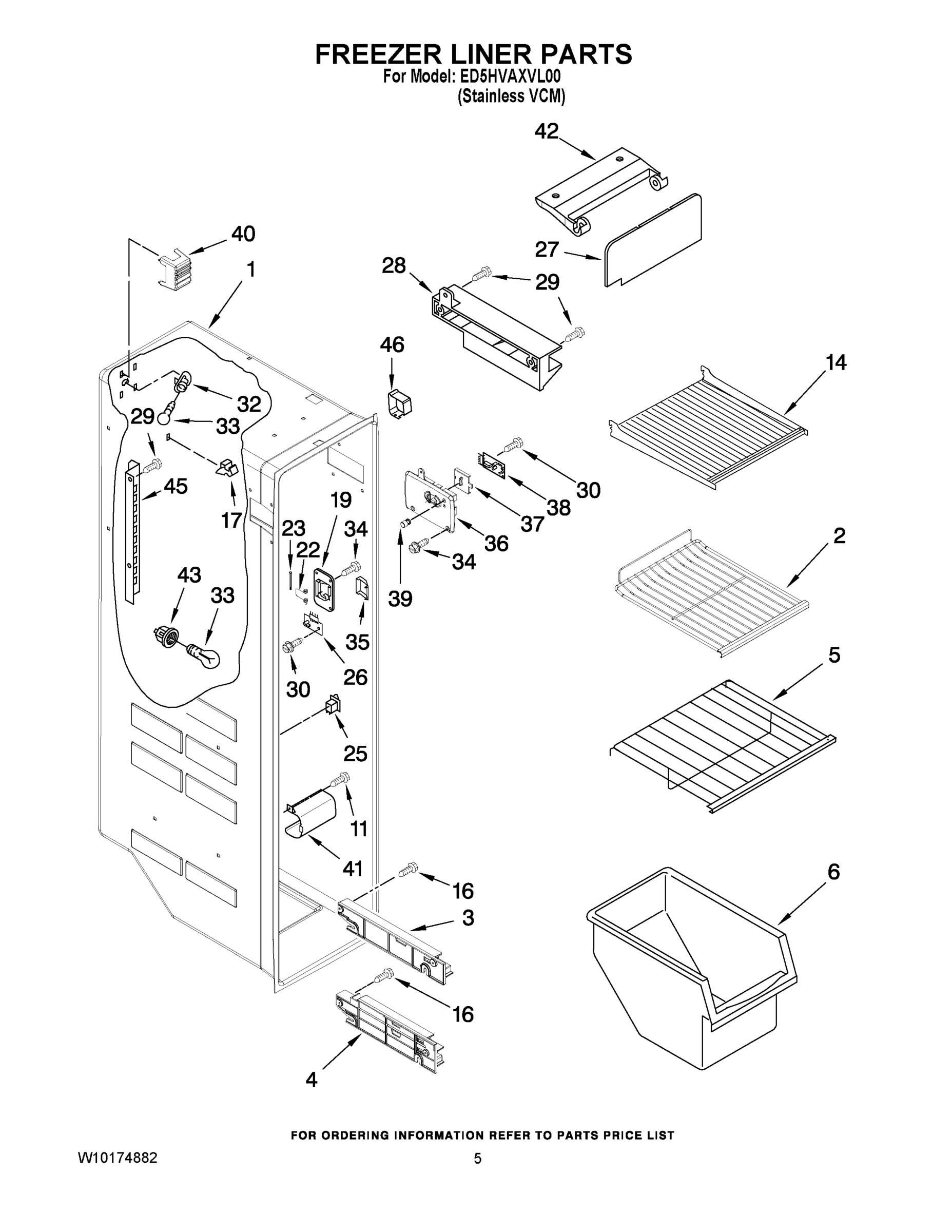 04 - FREEZER LINER PARTS