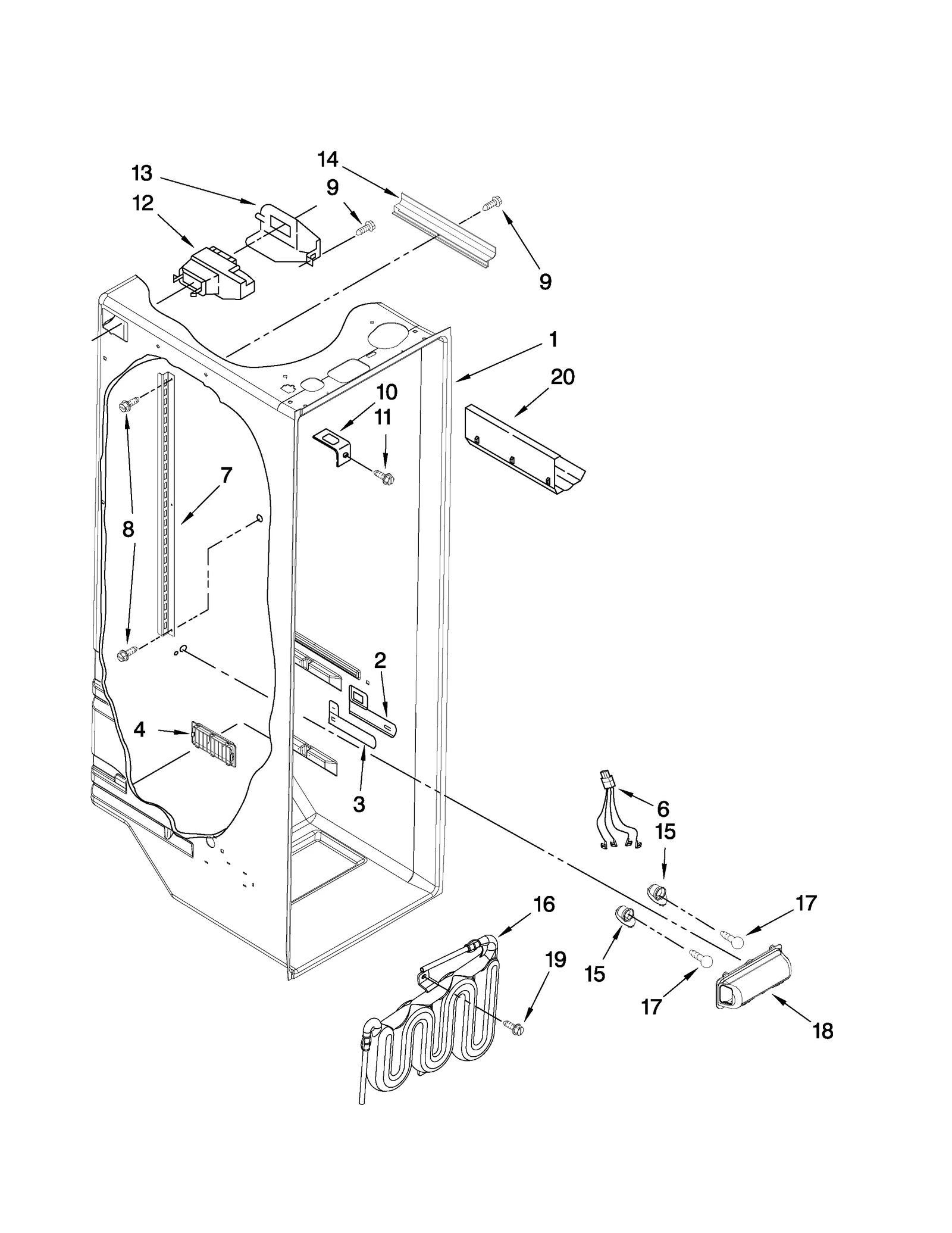 REFRIGERATOR LINER PARTS