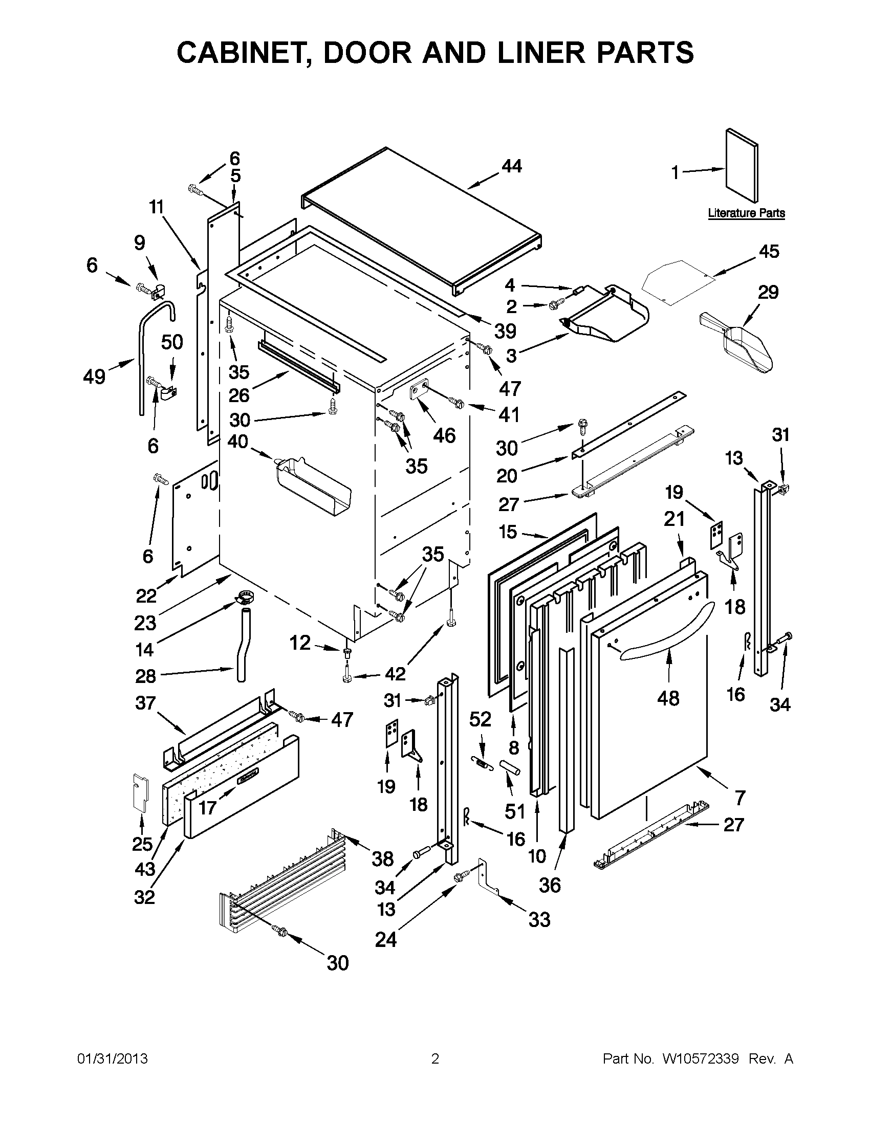 01 - CABINET, DOOR AND LINER PARTS