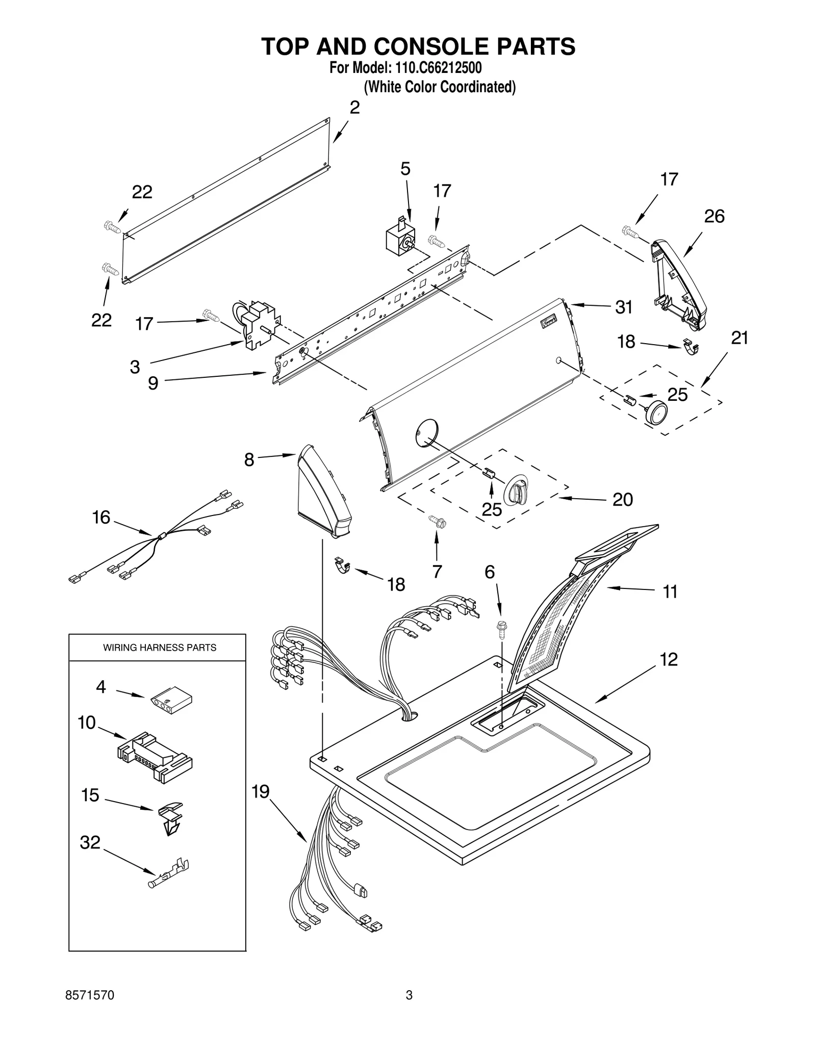 TOP AND CONSOLE PARTS