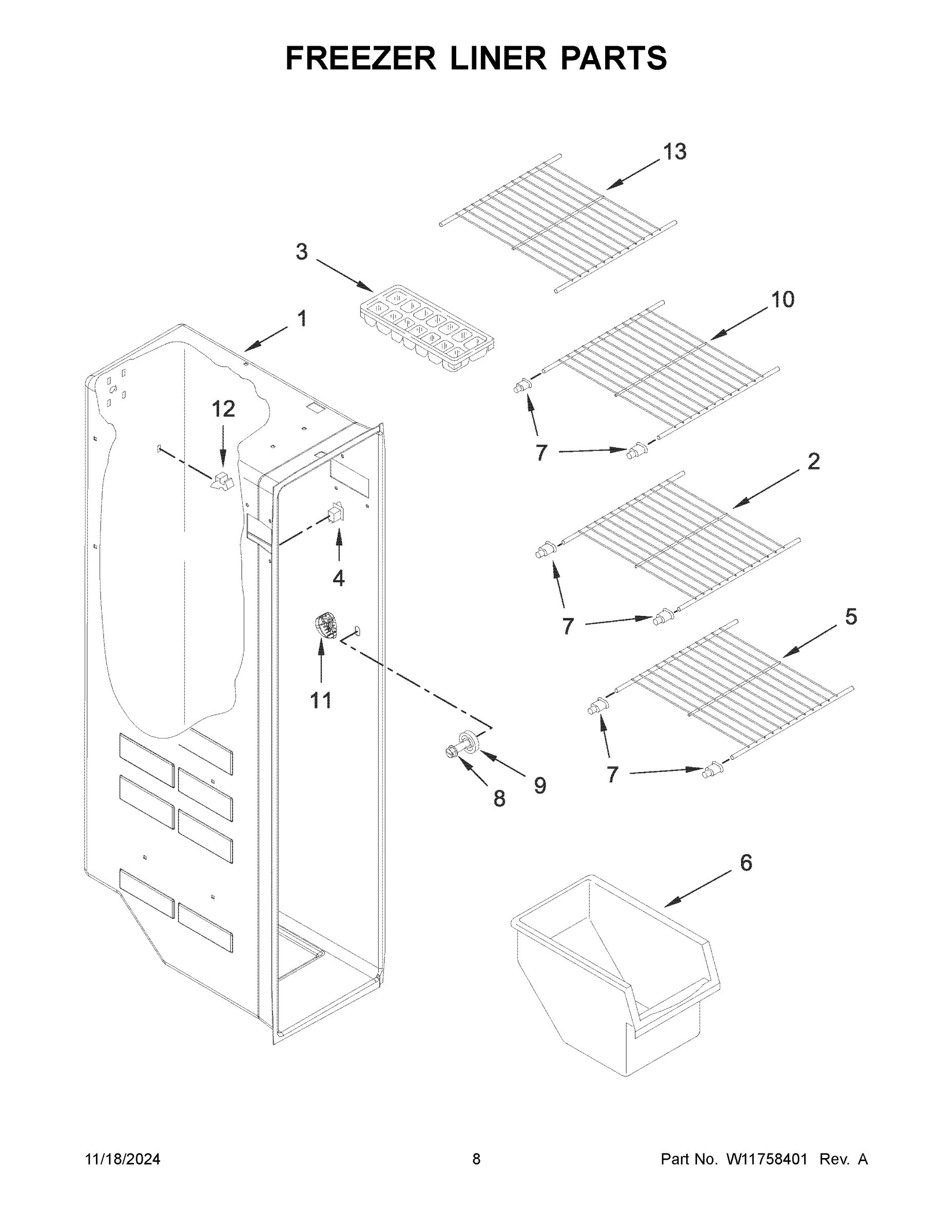 05 - FREEZER LINER PARTS
