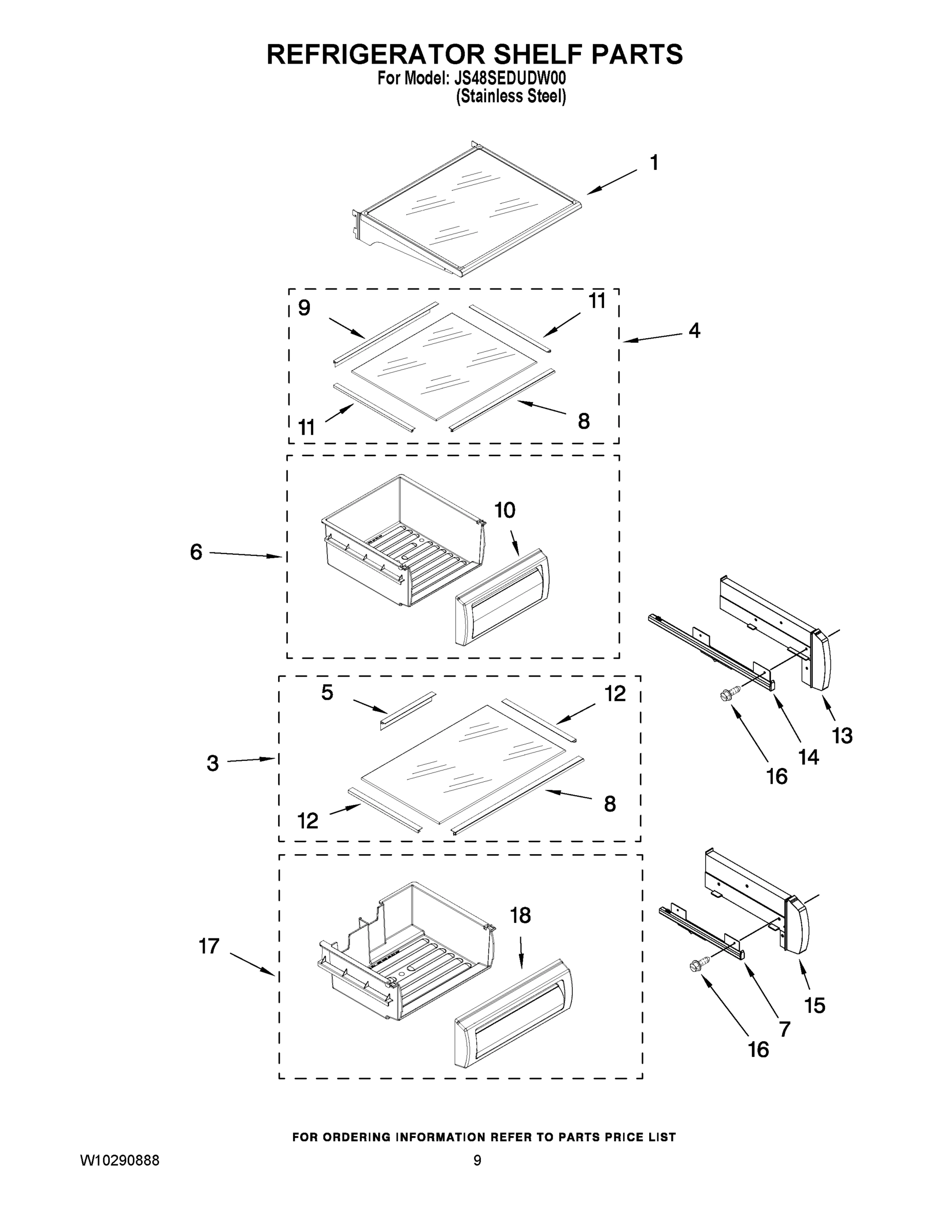 07 - REFRIGERATOR SHELF PARTS