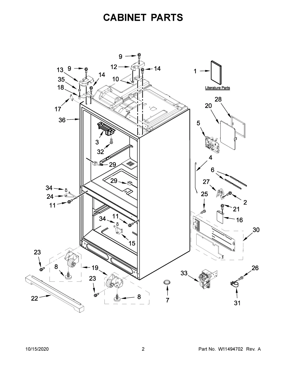 02 - CABINET PARTS