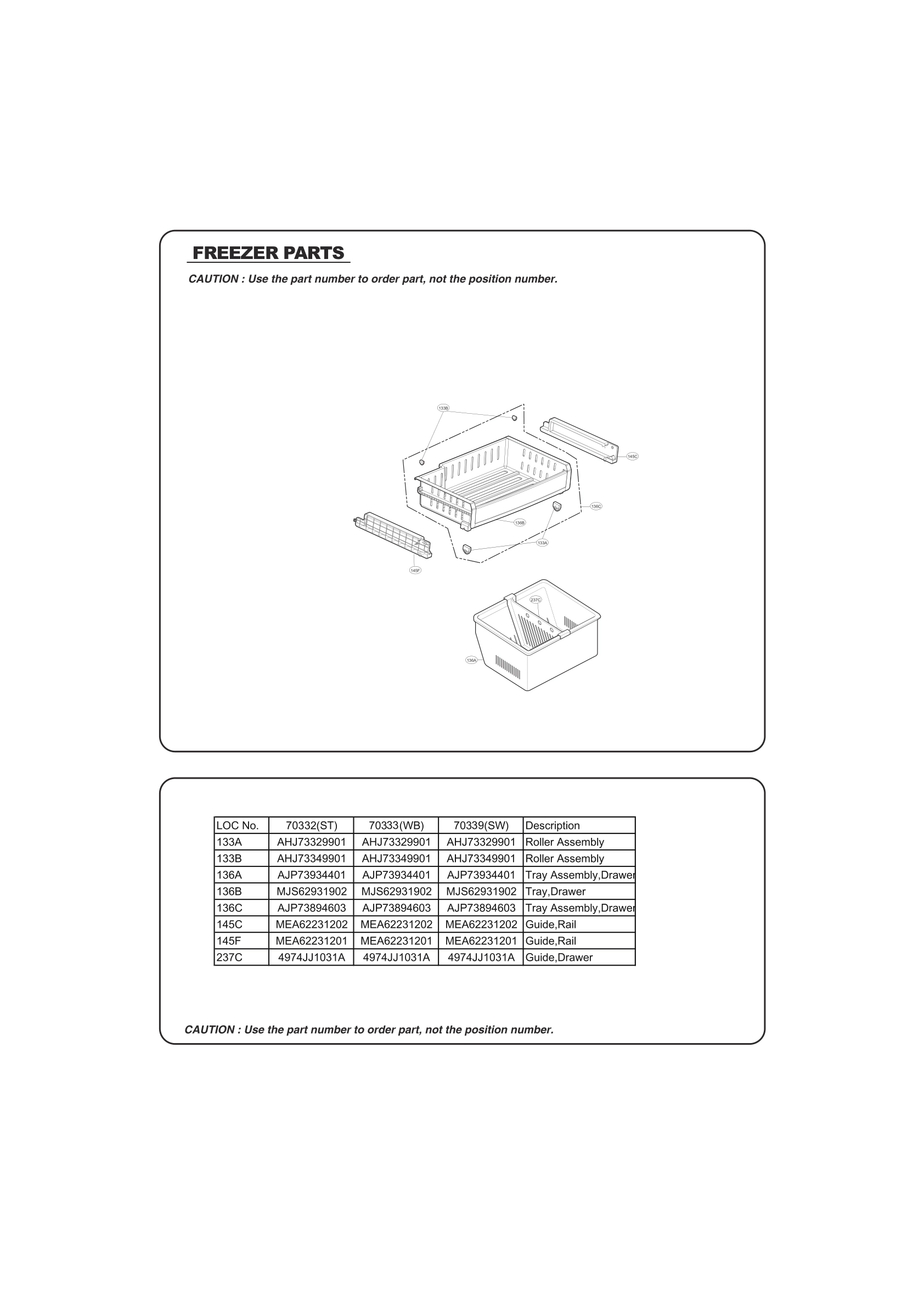 FREEZER PARTS