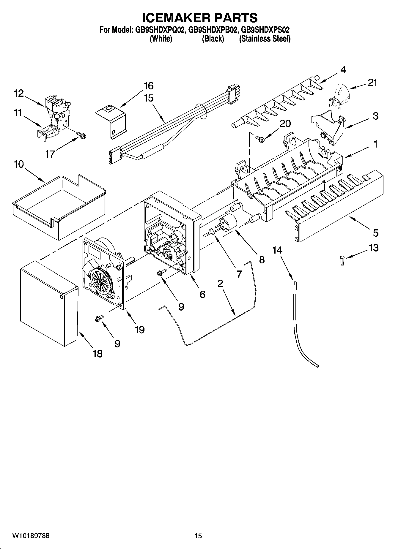 08 - ICEMAKER PARTS, OPTIONAL PARTS (NOT INCLUDED)
