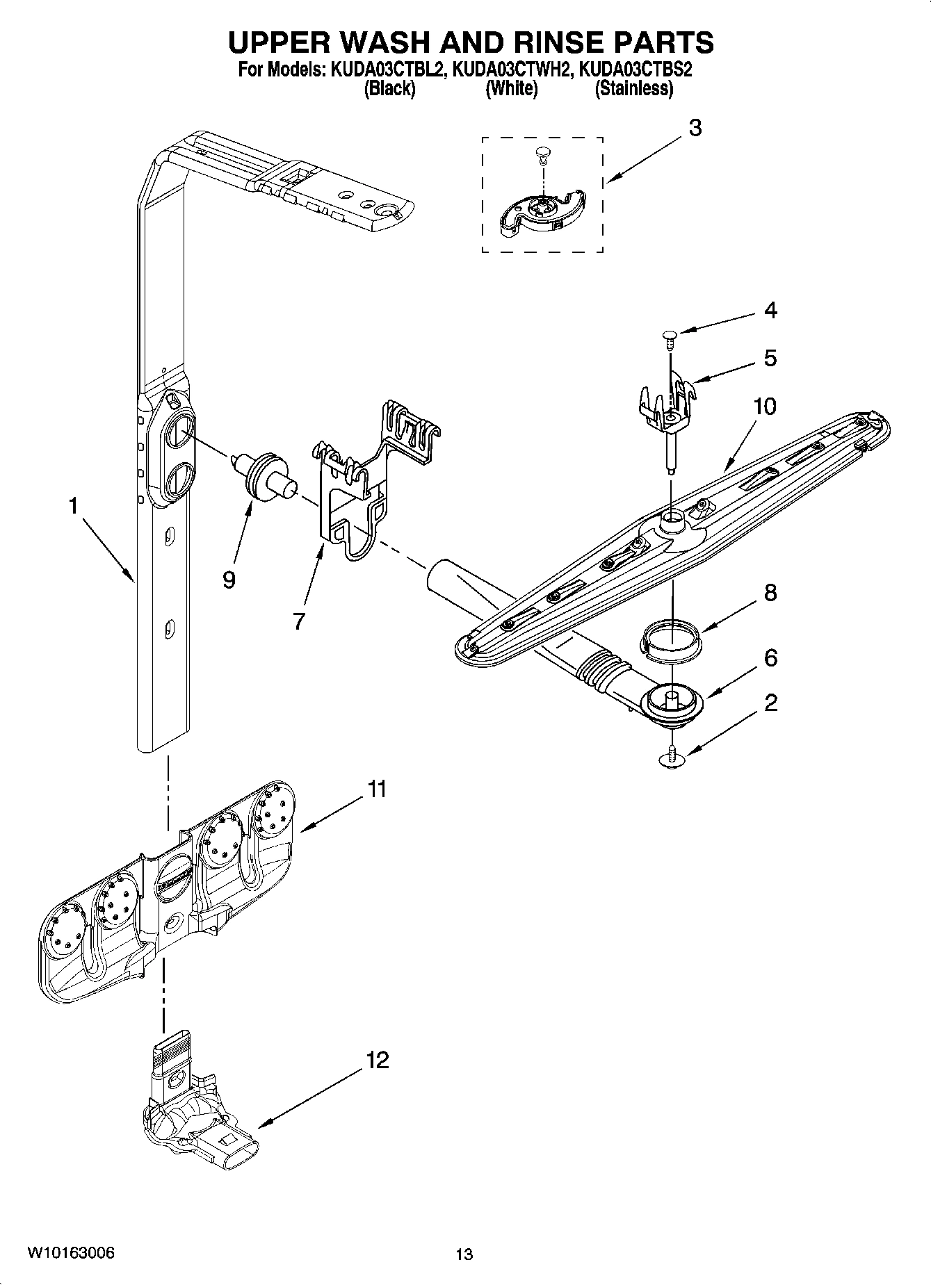 10 - UPPER WASH AND RINSE PARTS