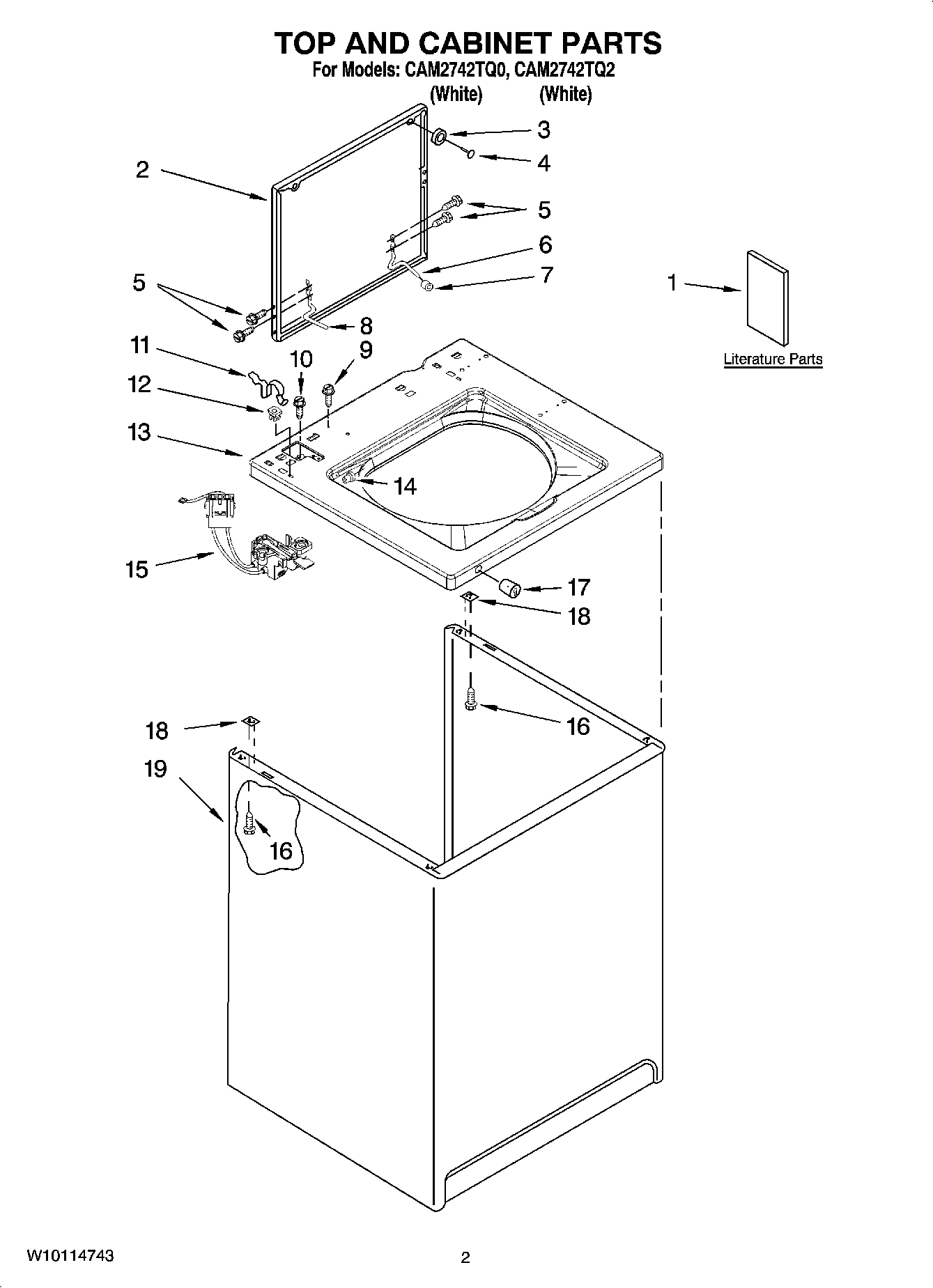 01 - TOP AND CABINET PARTS