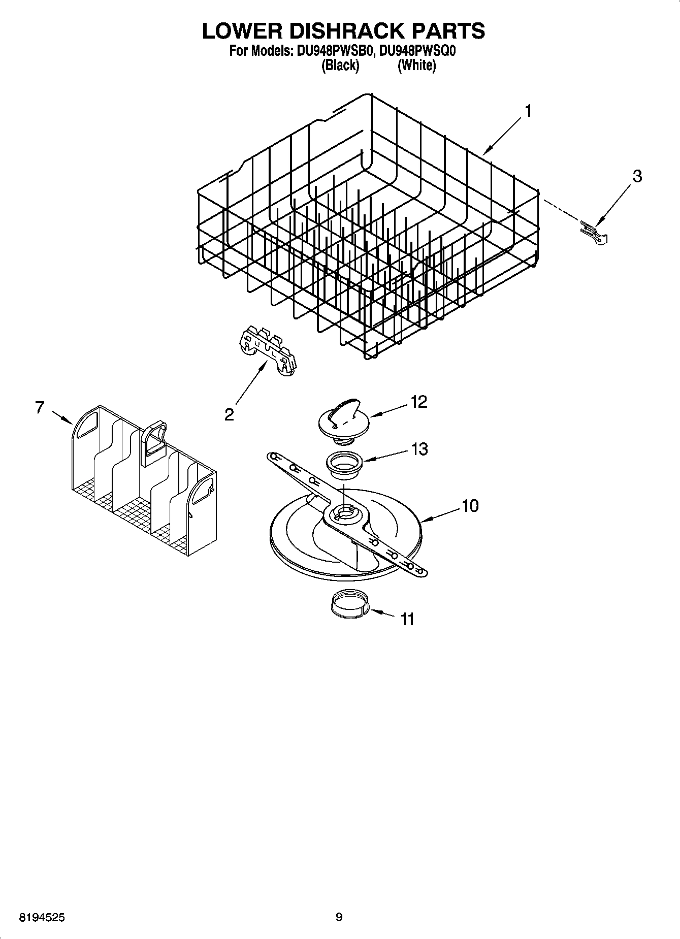 06 - LOWER DISHRACK PARTS, OPTIONAL PARTS