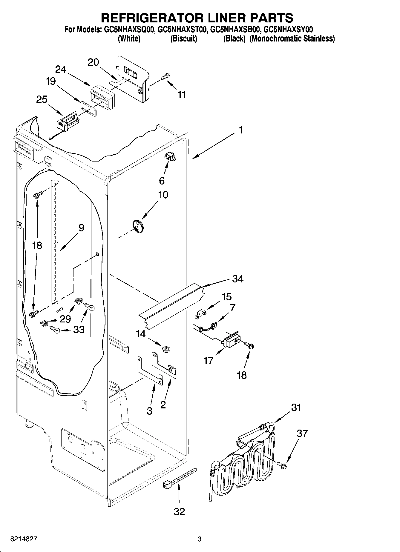 02 - REFRIGERATOR LINER PARTS