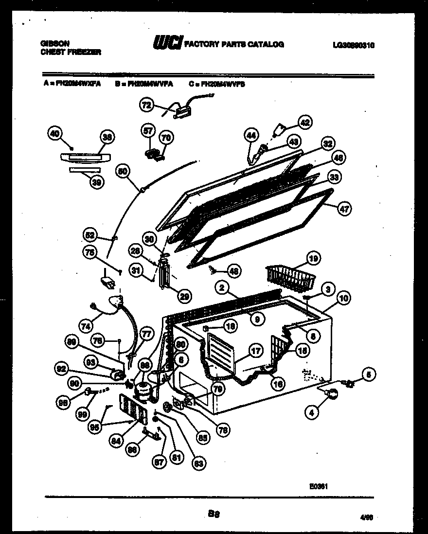 02 - CHEST FREEZER PARTS