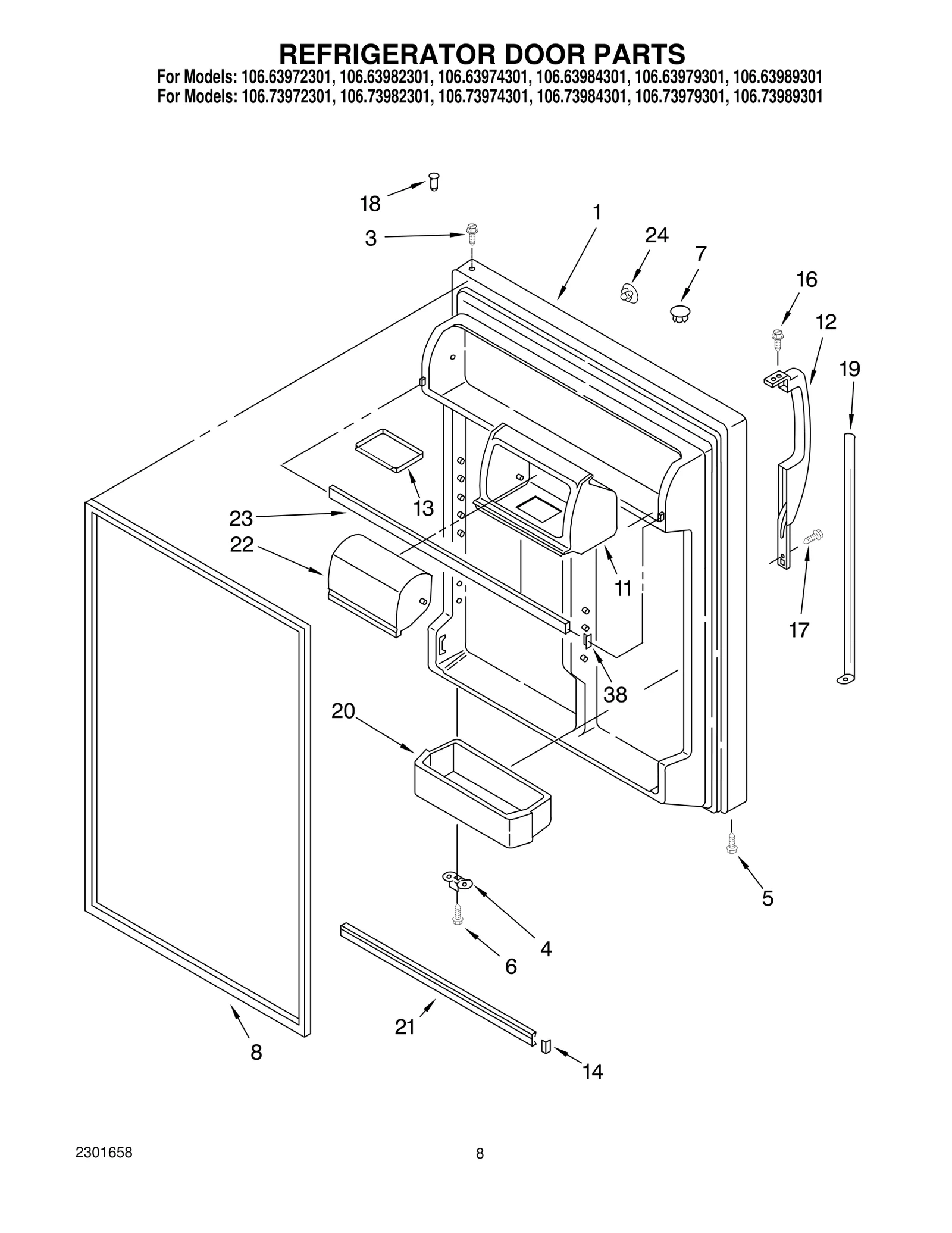 REFRIGERATOR DOOR PARTS