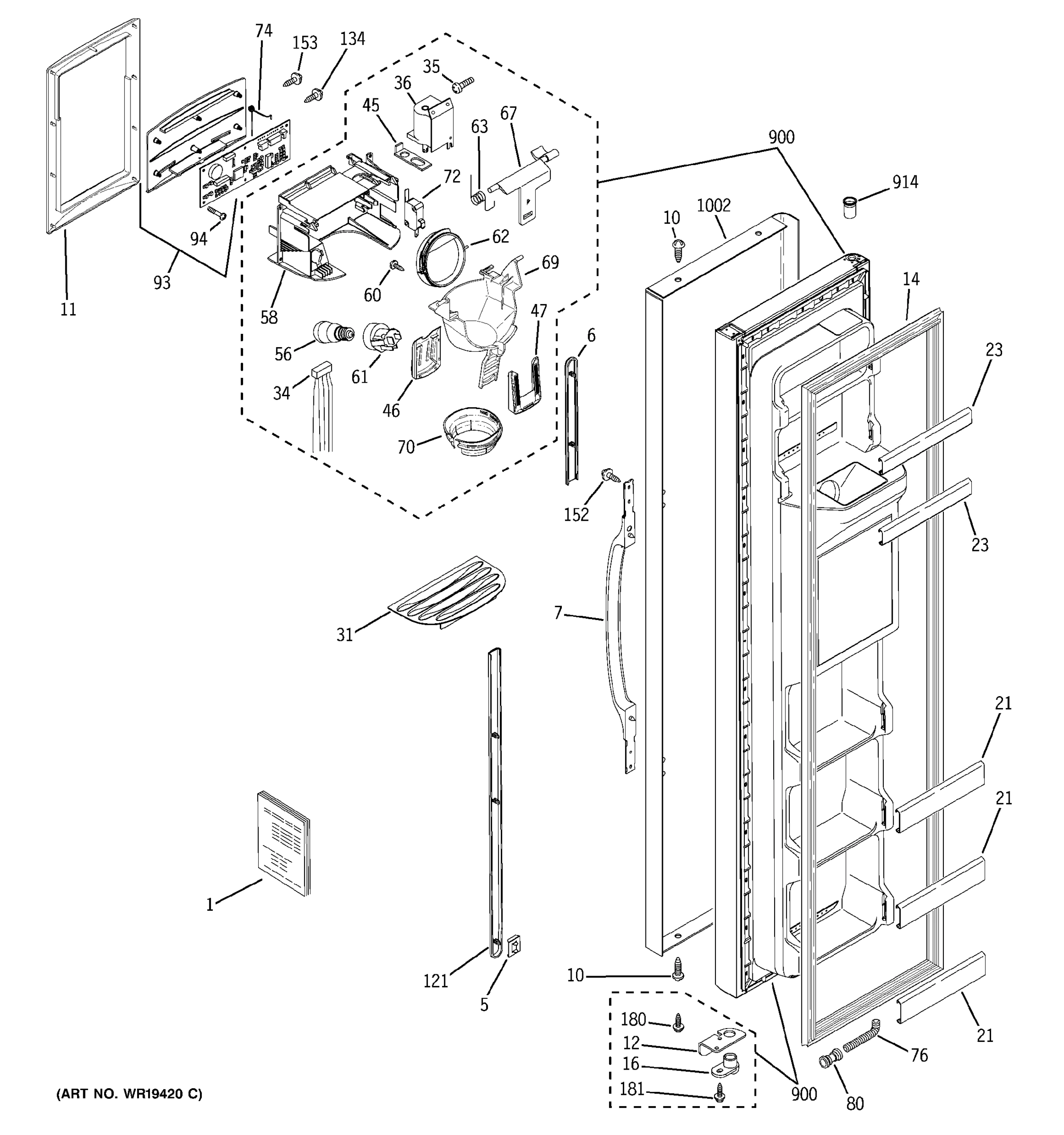 FREEZER DOOR