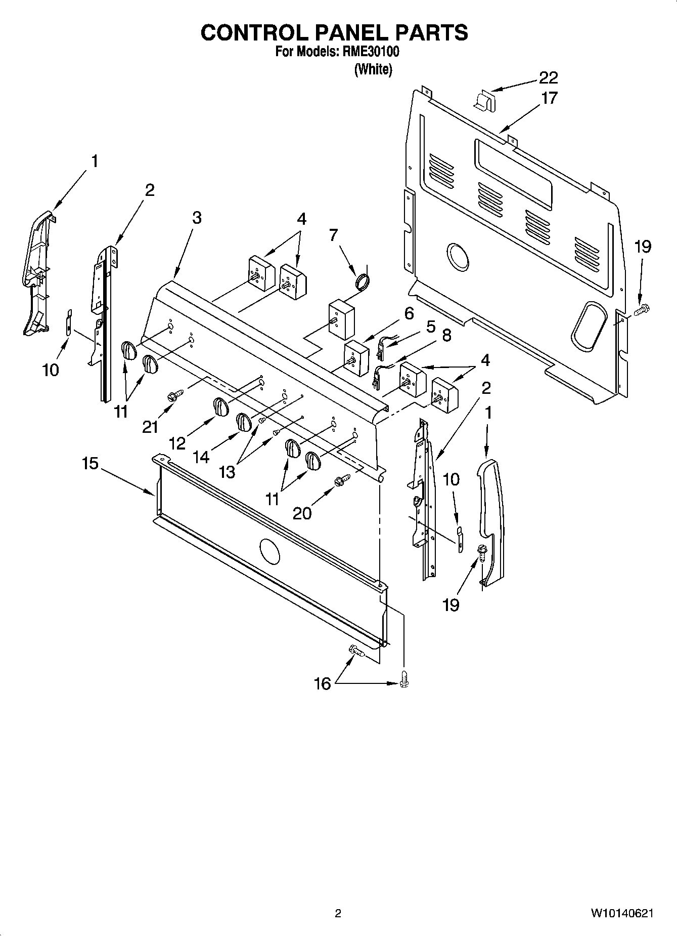 02 - CONTROL PANEL PARTS