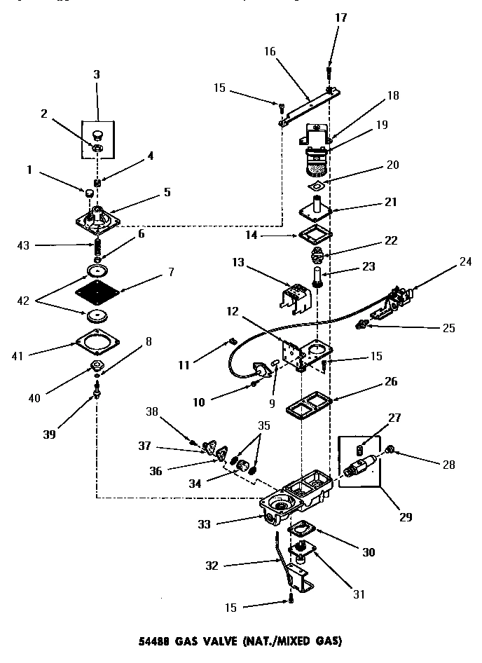 07 - 54488 GAS VALVE (NAT. / MIXED GAS)