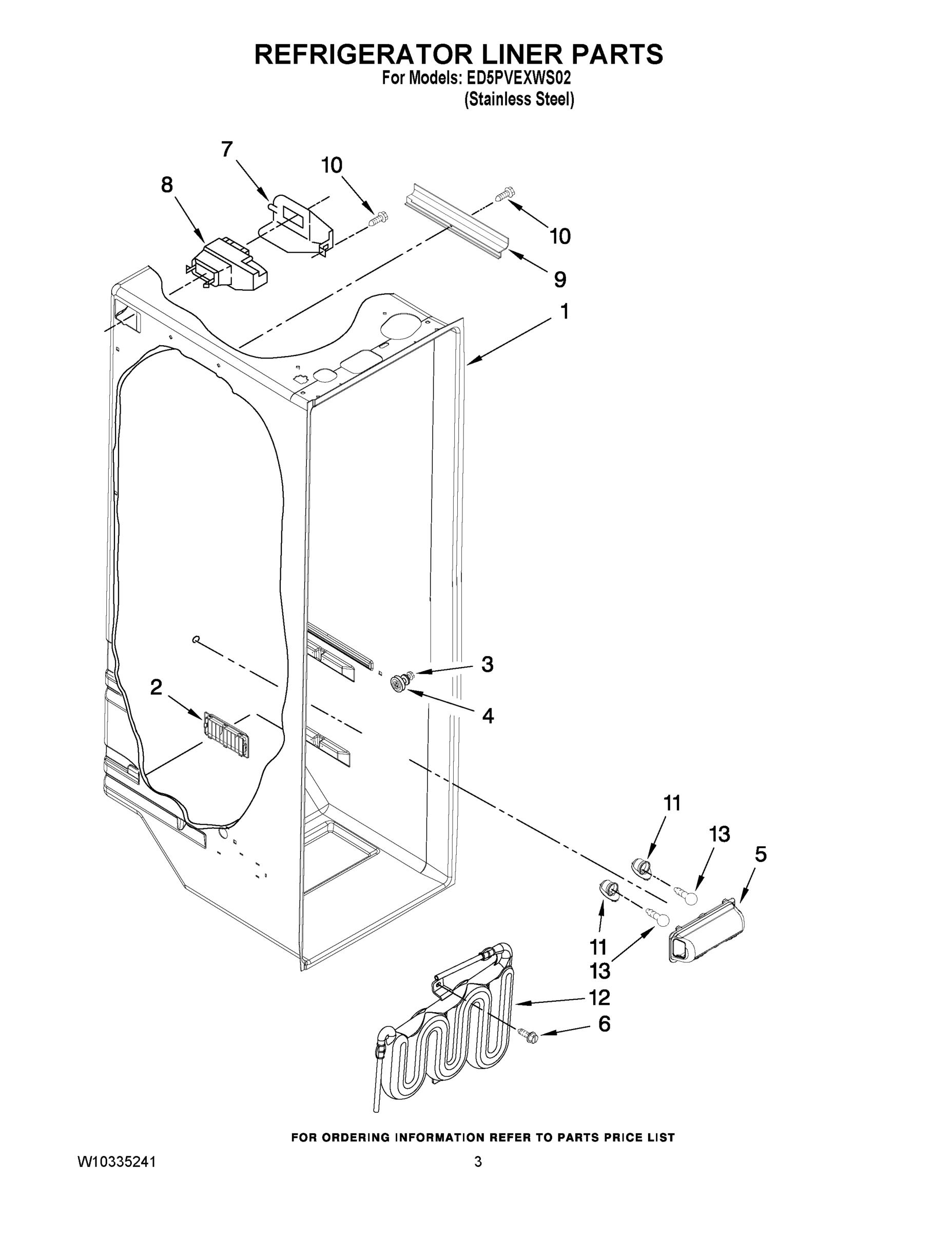 02 - REFRIGERATOR LINER PARTS