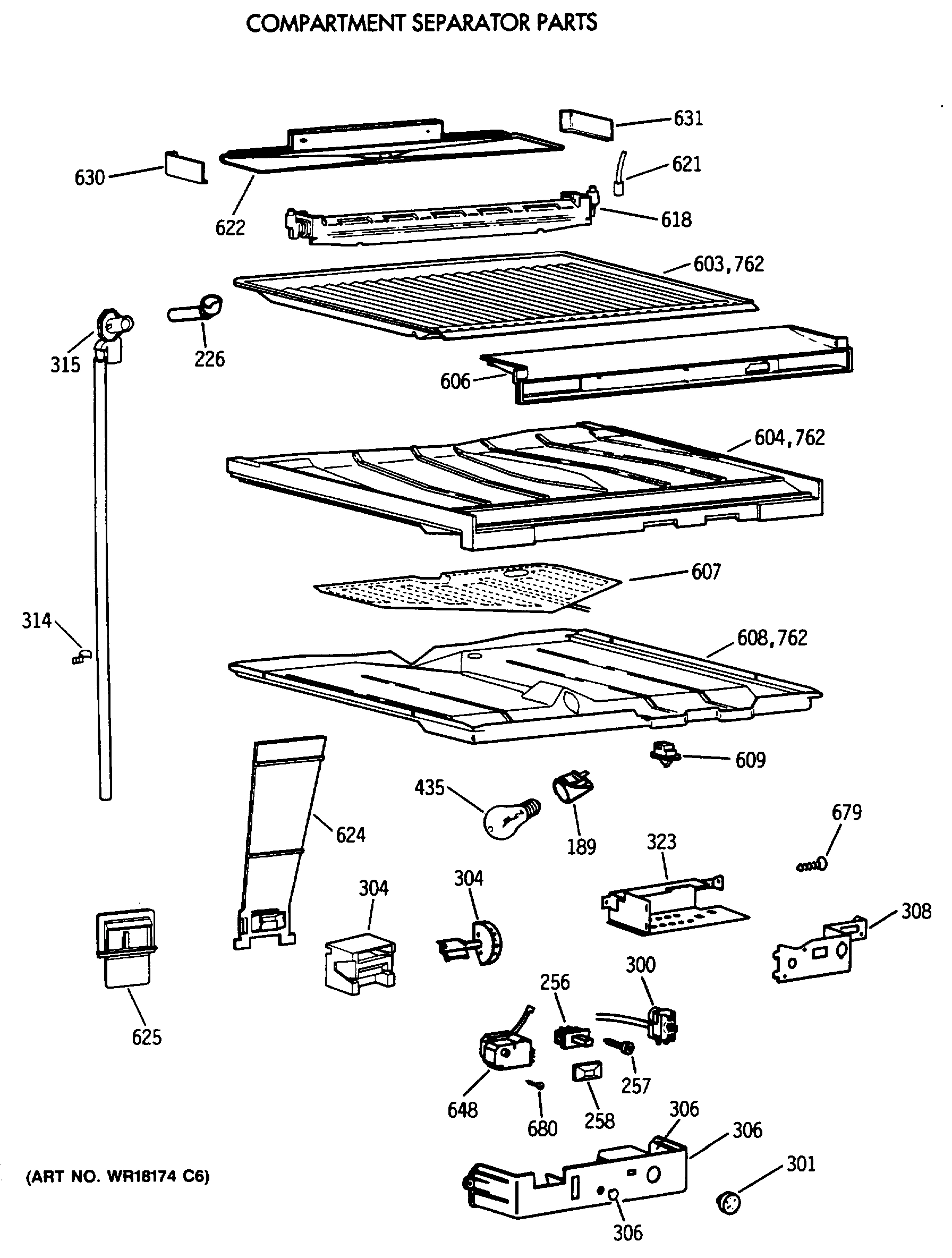 COMPARTMENT SEPARATOR PARTS