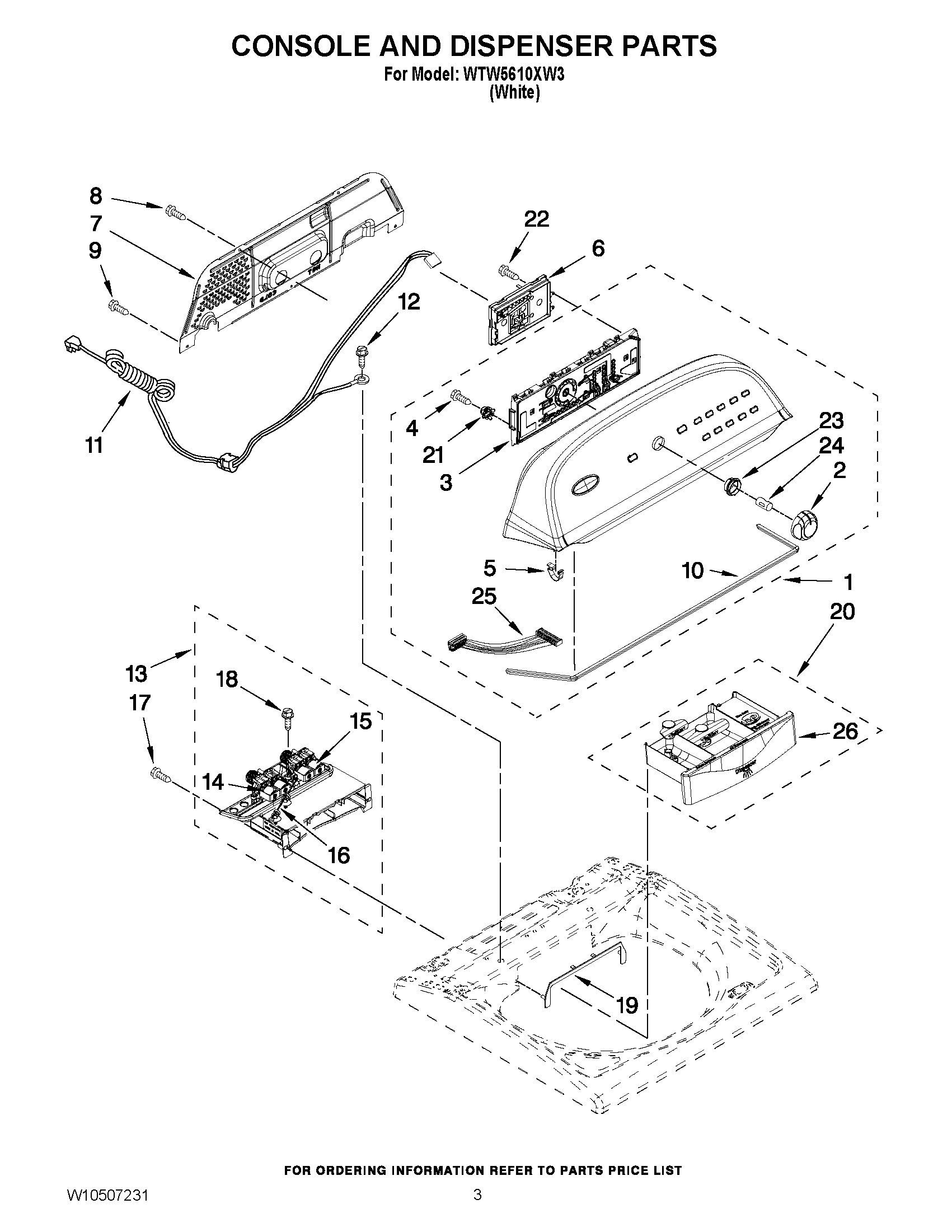 02 - CONSOLE AND DISPENSER PARTS