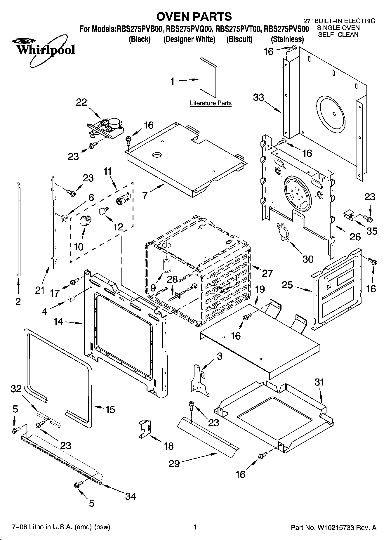 01 - OVEN PARTS