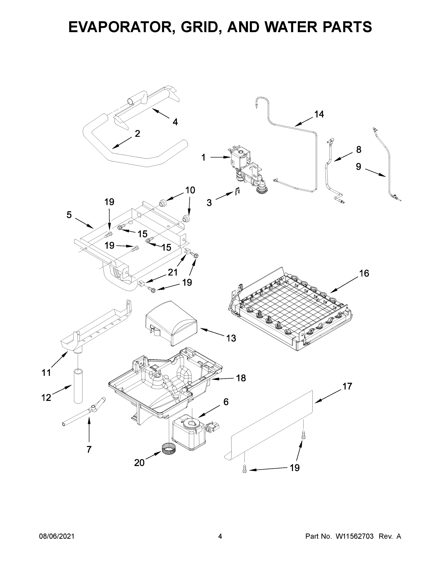 03 - EVAPORATOR, GRID, AND WATER PARTS