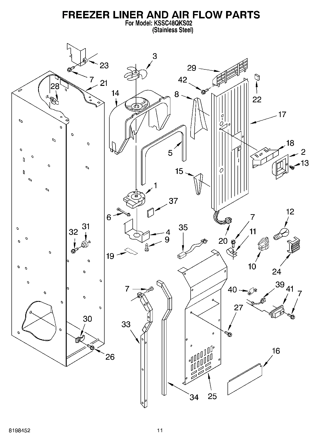 08 - FREEZER LINER AND AIR FLOW PARTS