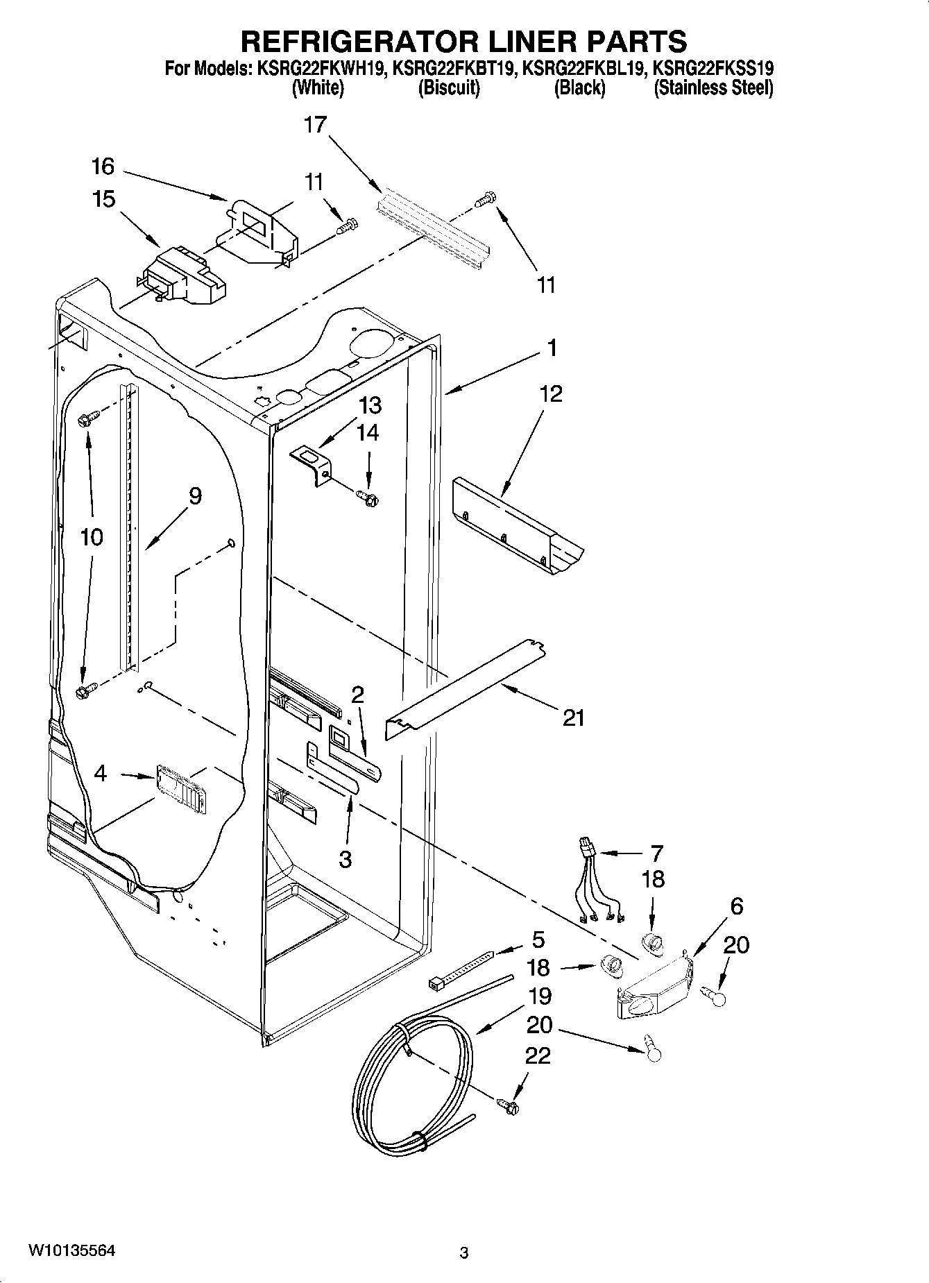 02 - REFRIGERATOR LINER PARTS