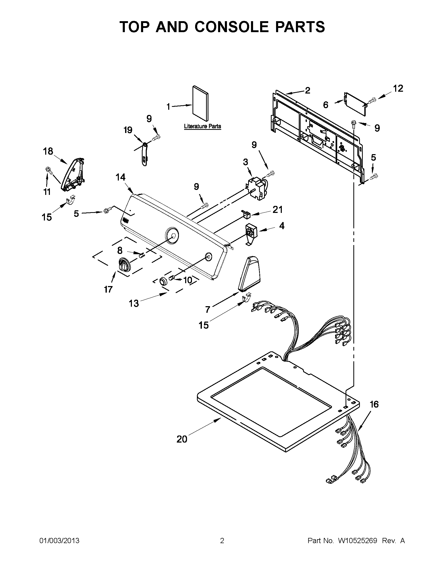 01 - TOP AND CONSOLE PARTS