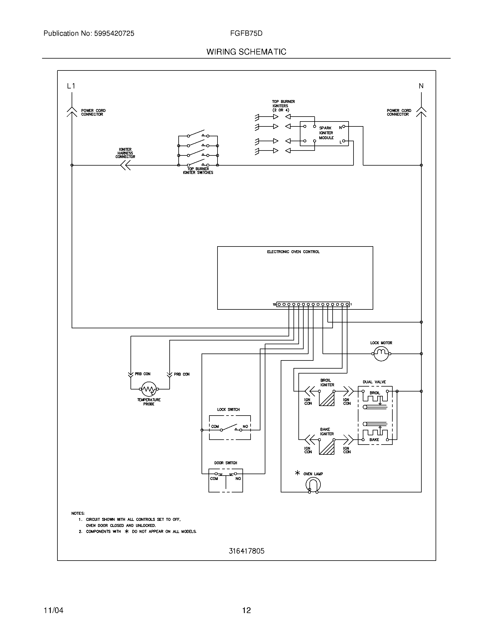 12 - WIRING SCHEMATIC