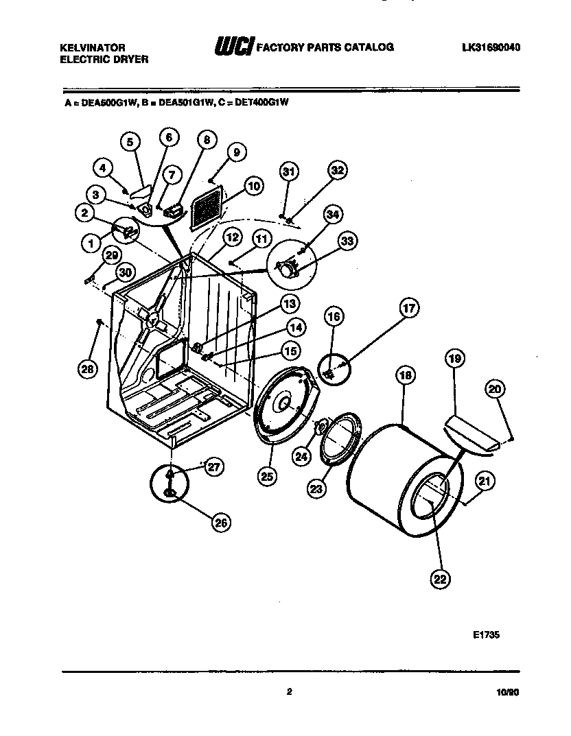 02 - CABINET AND COMPONENT PARTS