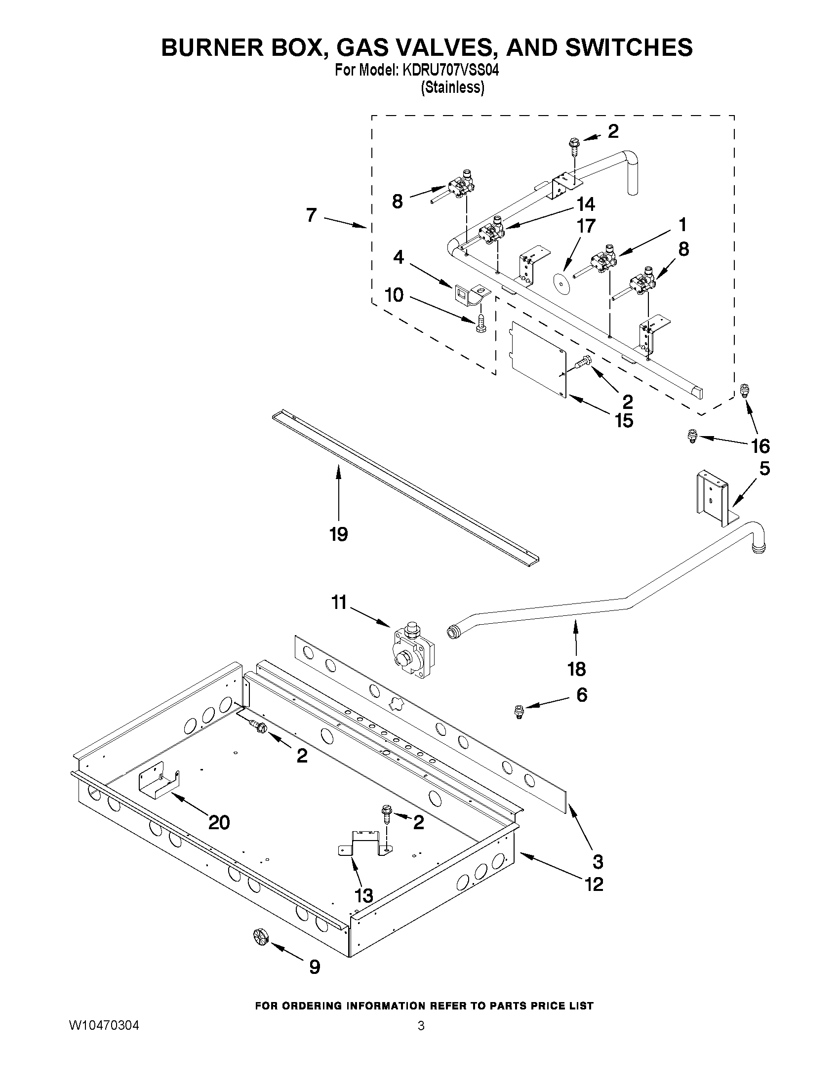 02 - BURNER BOX, GAS VALVES, AND SWITCHES