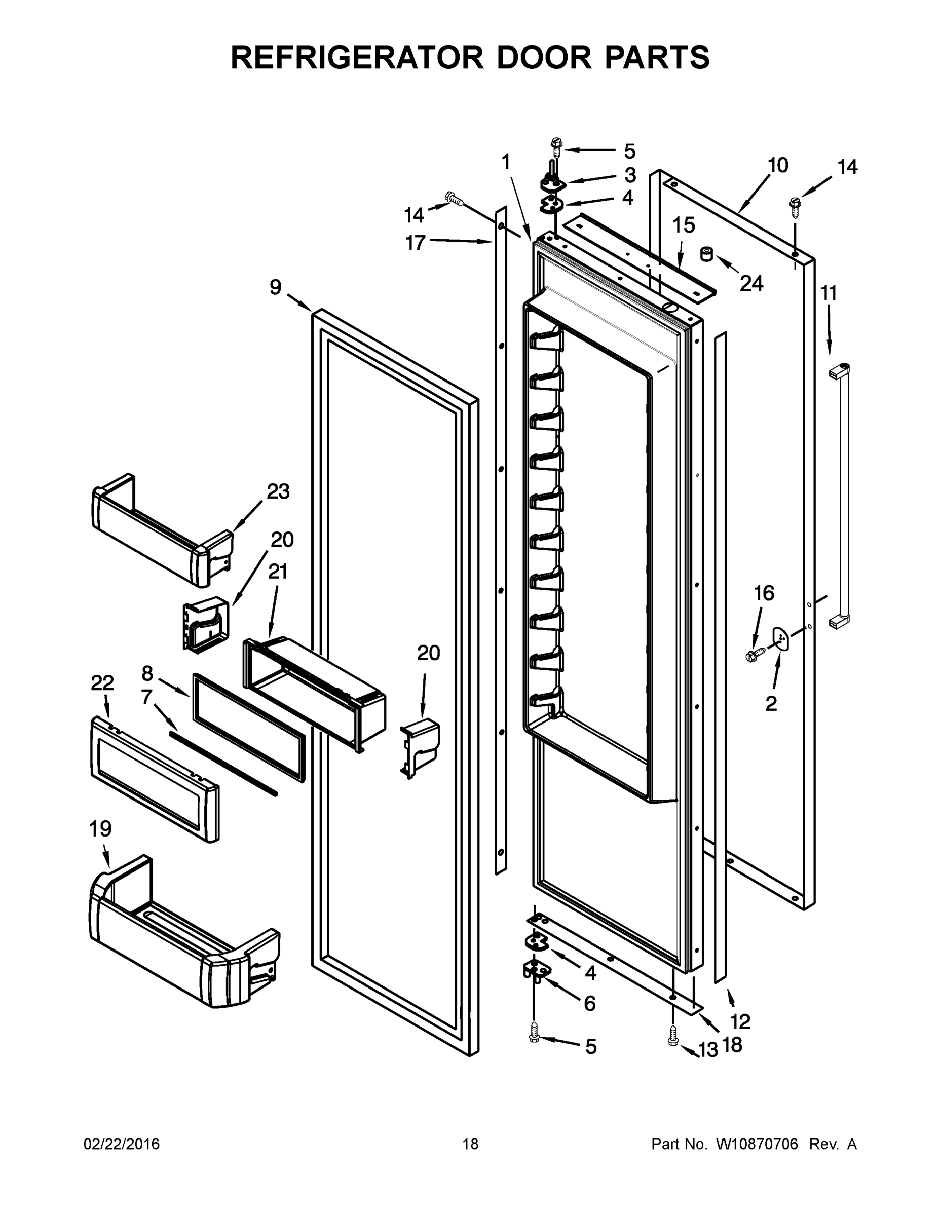 10 - REFRIGERATOR DOOR PARTS