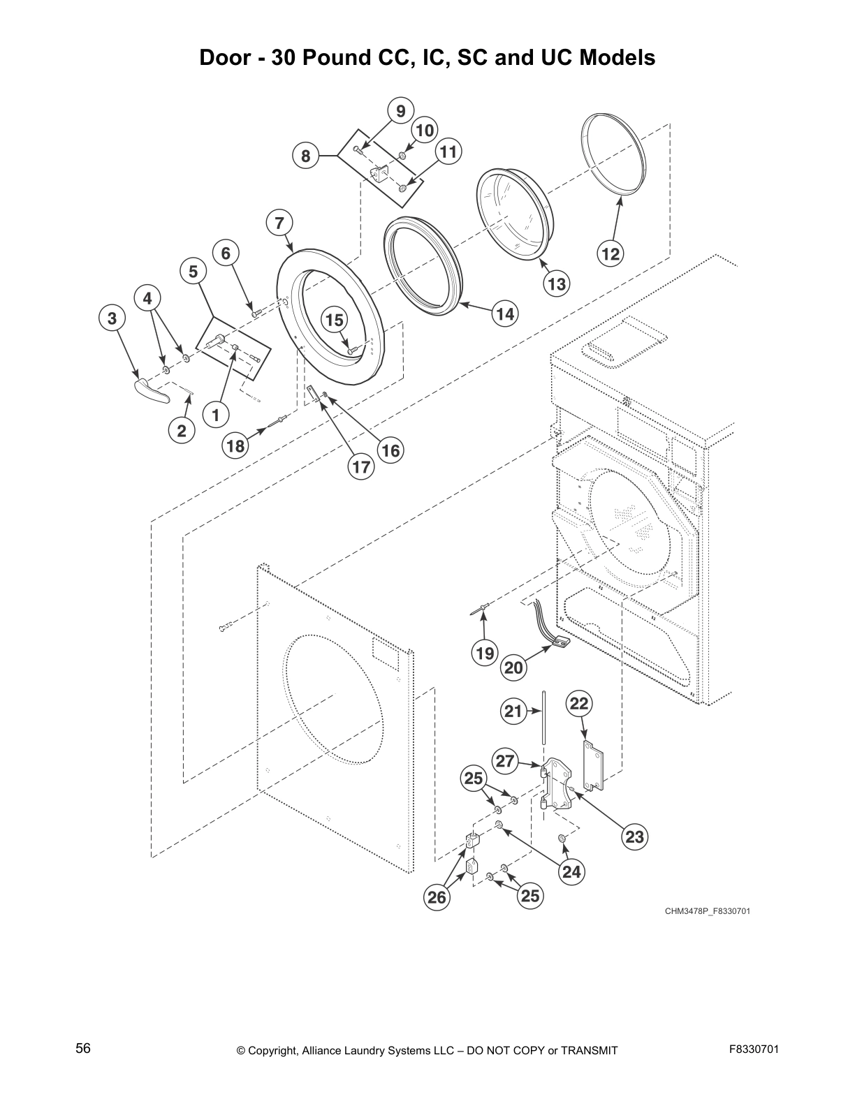Door - 30 Pound CC, IC, SC and UC Models