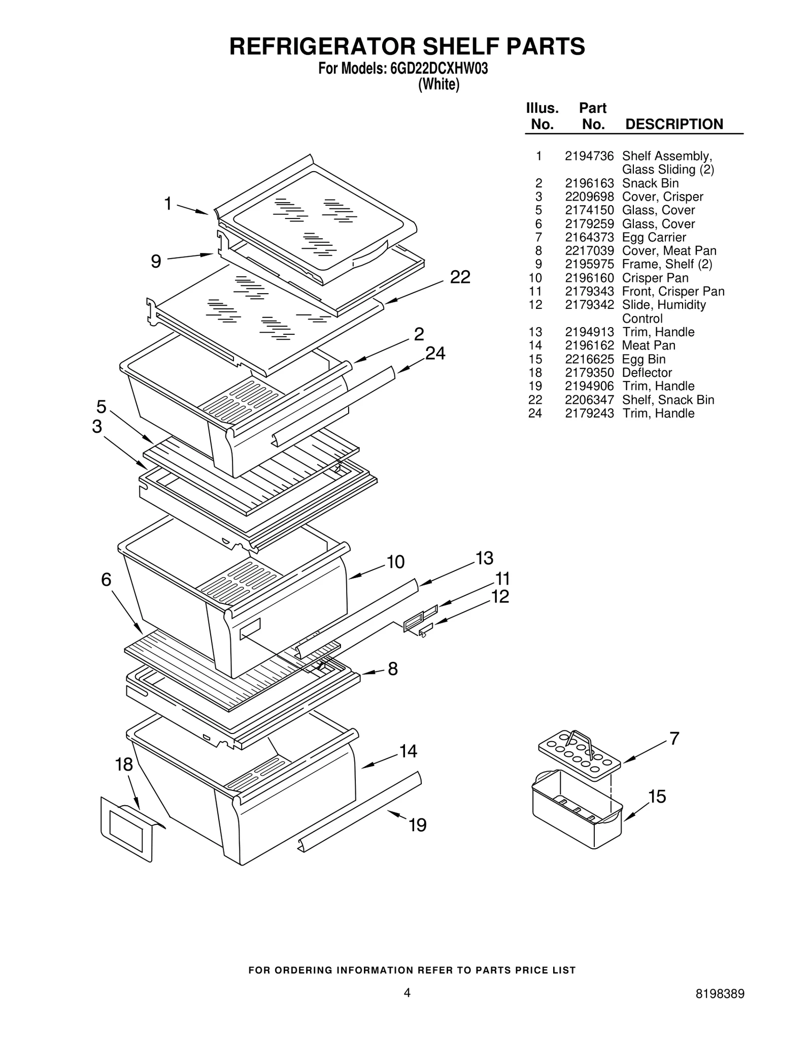 REFRIGERATOR SHELF PARTS