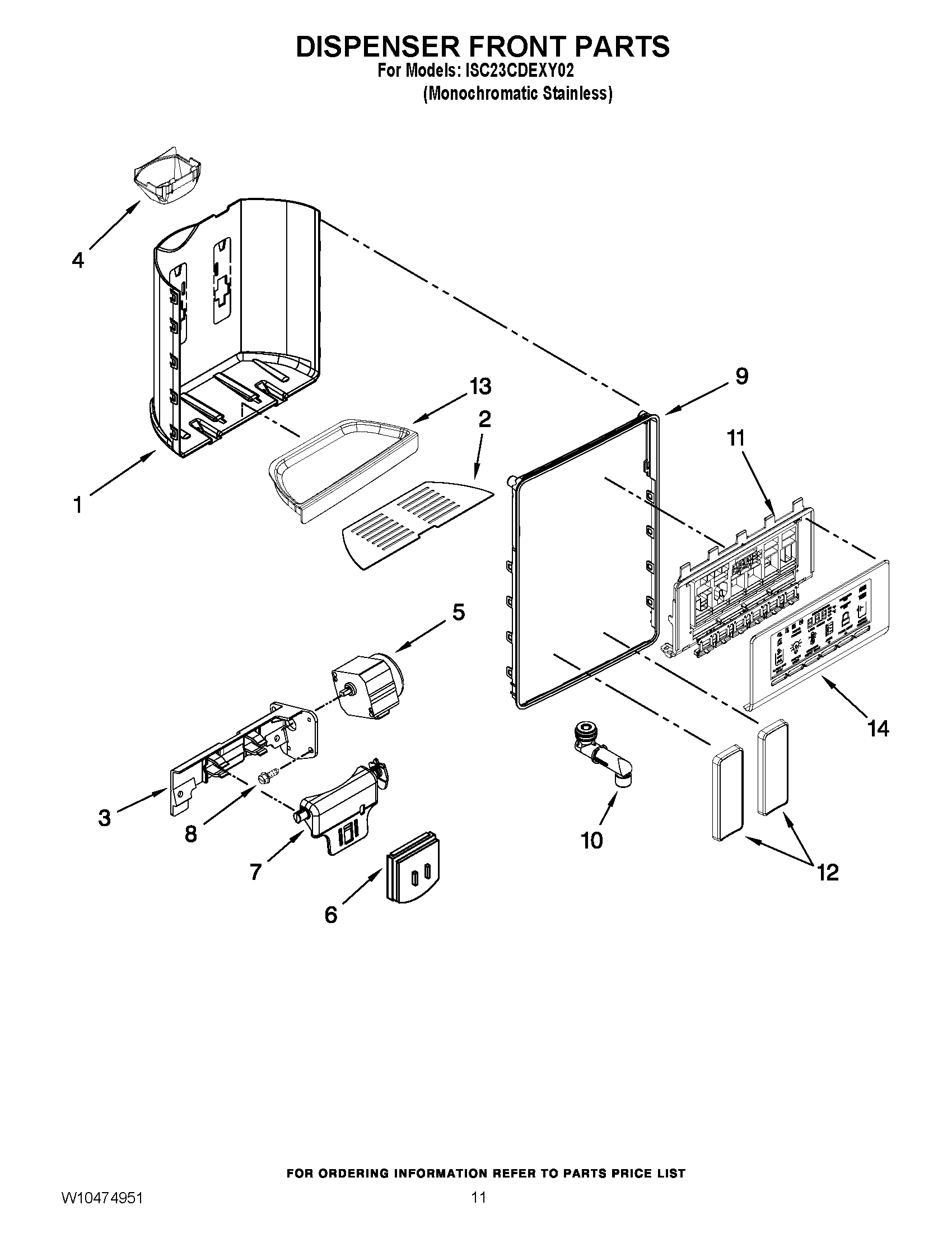 08 - DISPENSER FRONT PARTS