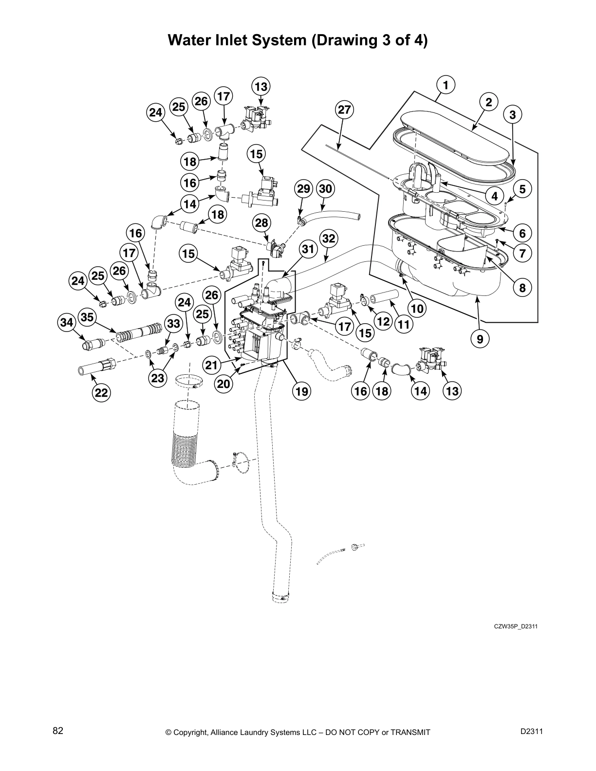 Water Inlet System (Drawing 3 of 4)