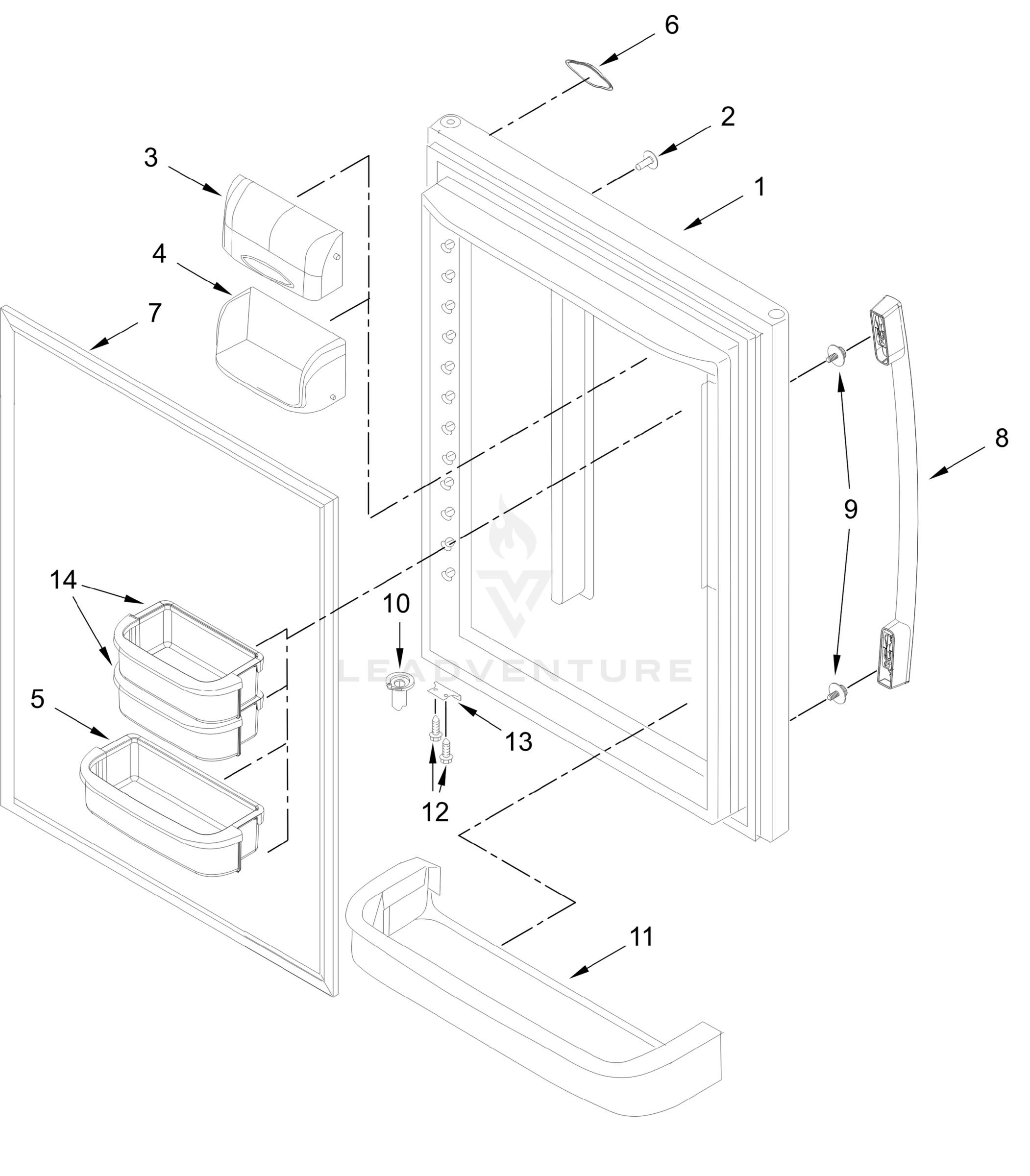 REFRIGERATOR DOOR PARTS
