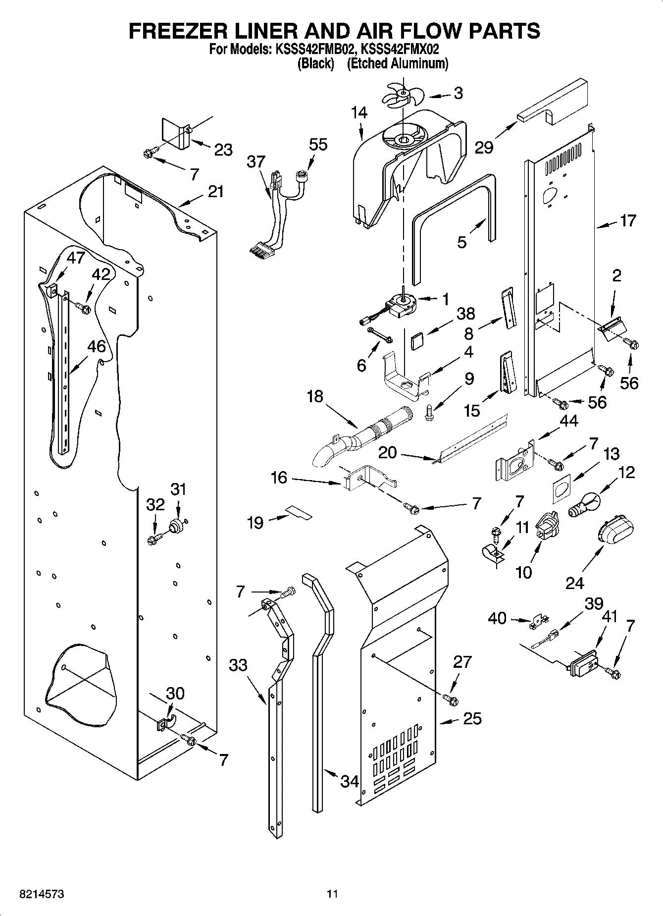 08 - FREEZER LINER AND AIR FLOW PARTS