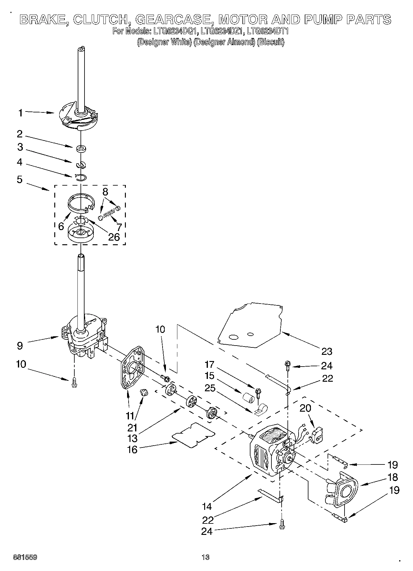08 - BRAKE, CLUTCH, GEARCASE, MOTOR AND PUMP