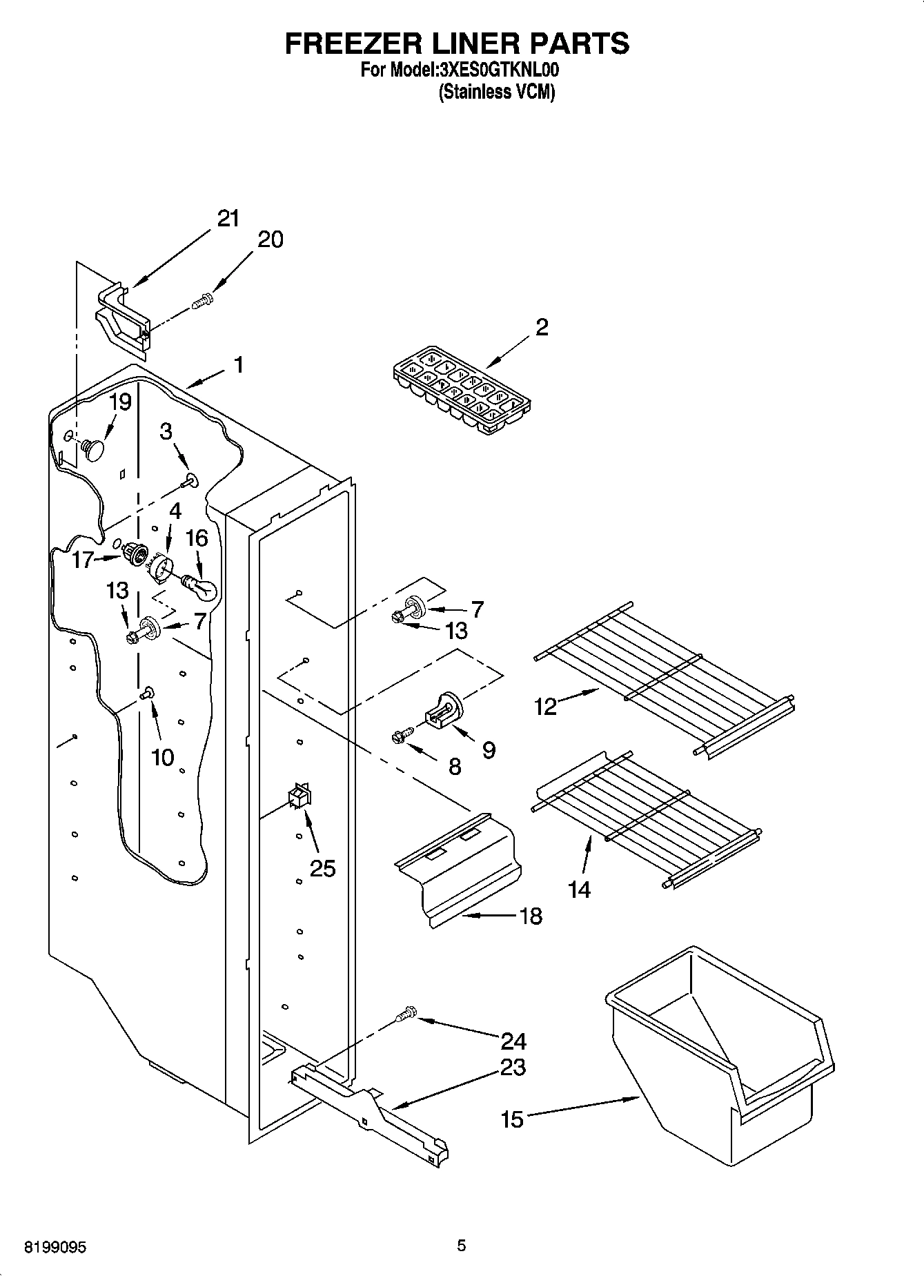 03 - FREEZER LINER PARTS