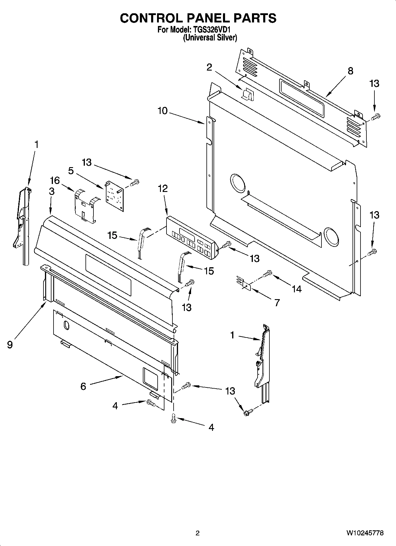 02 - CONTROL PANEL PARTS