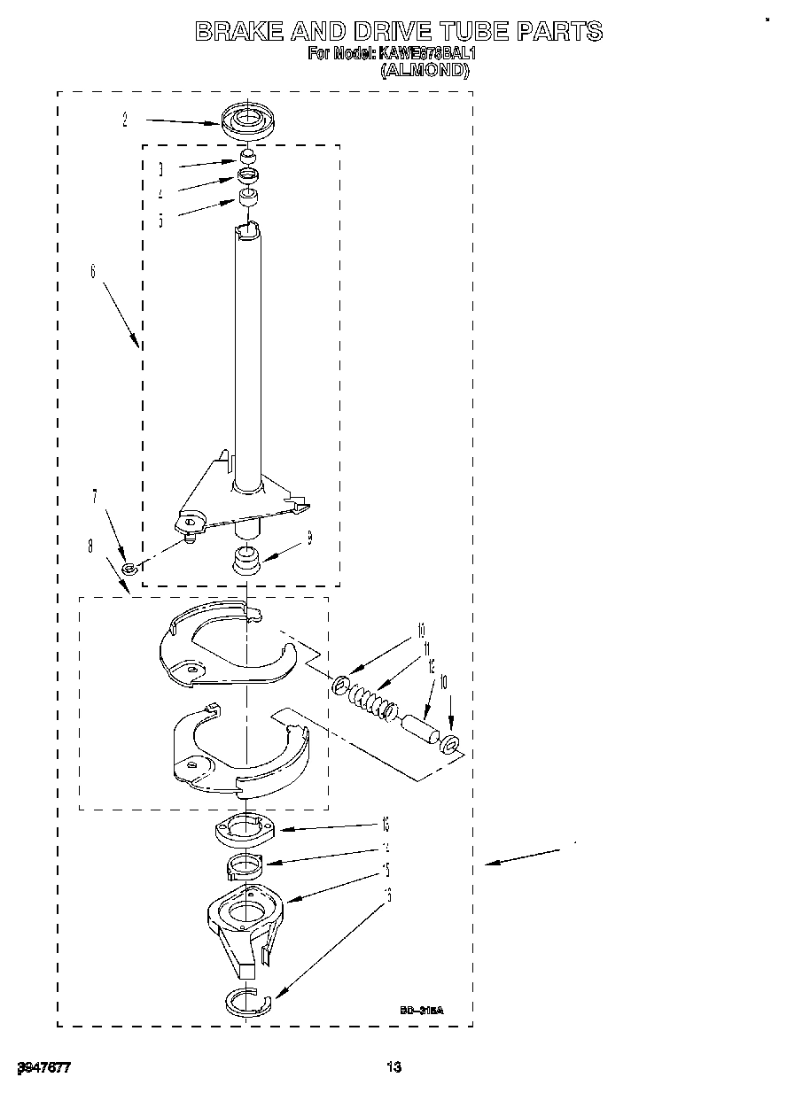 10 - BRAKE AND DRIVE TUBE
