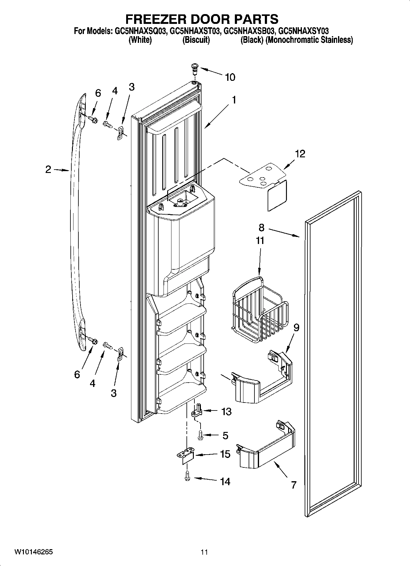 07 - FREEZER DOOR PARTS