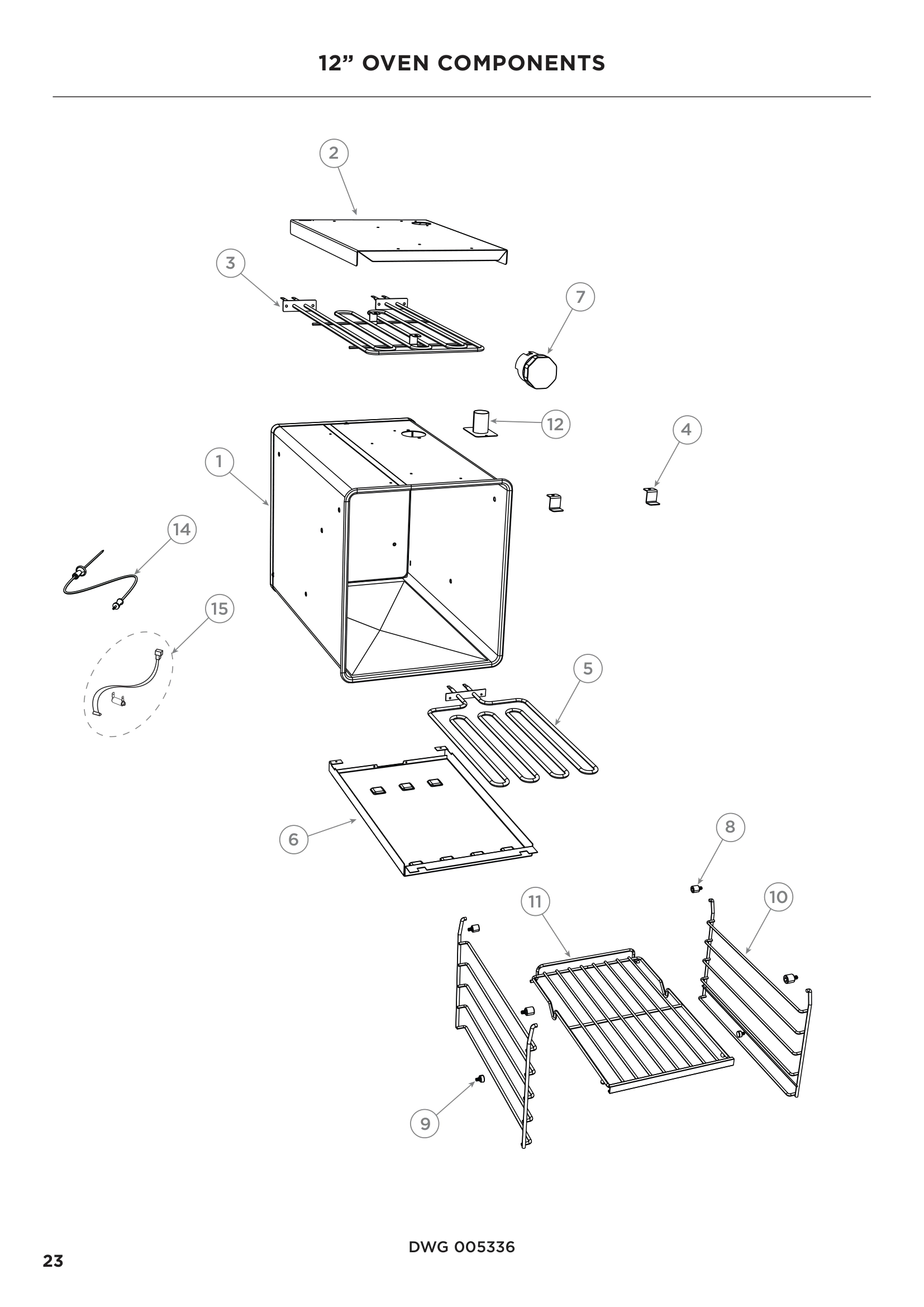 12” OVEN COMPONENTS