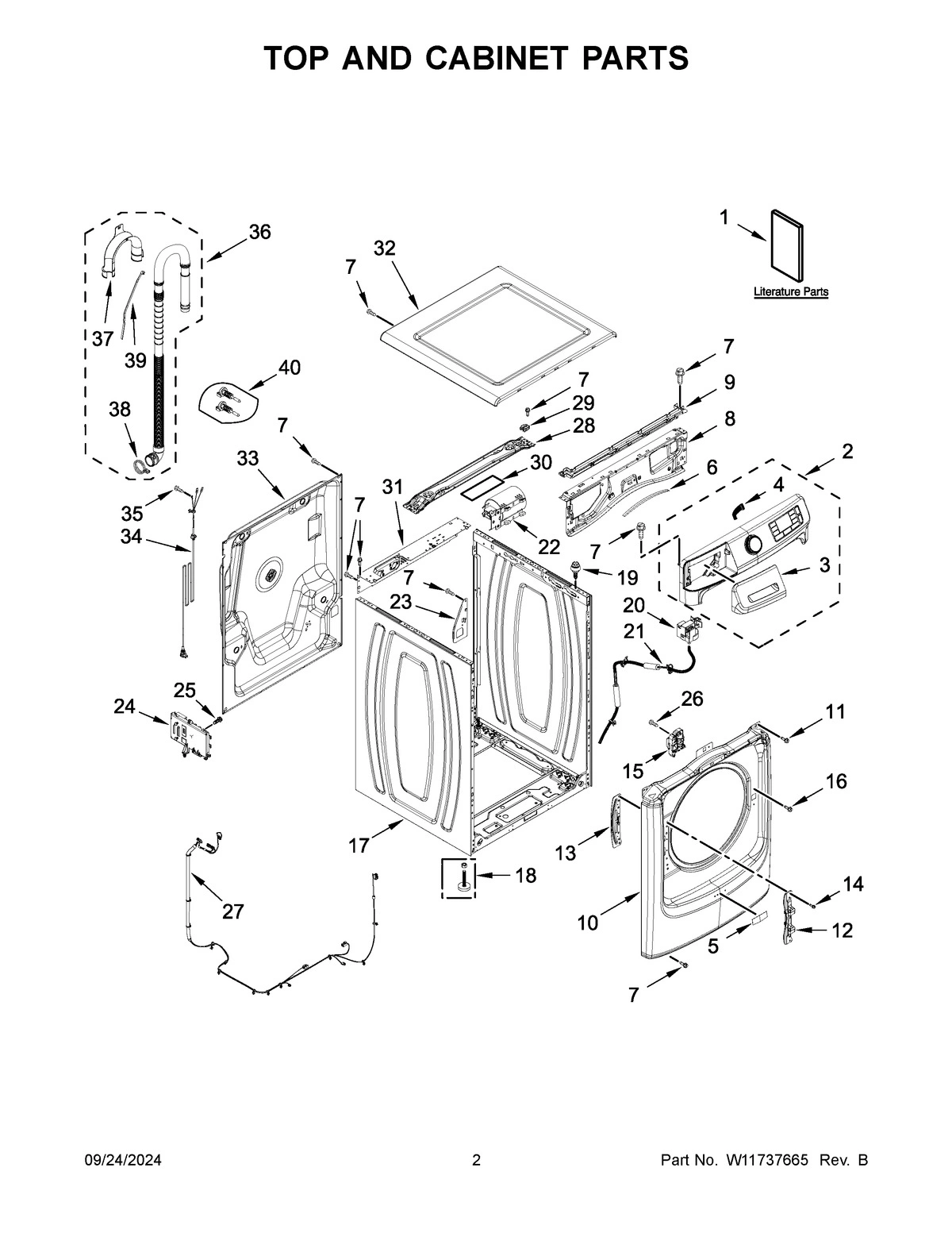 02 - TOP AND CABINET PARTS