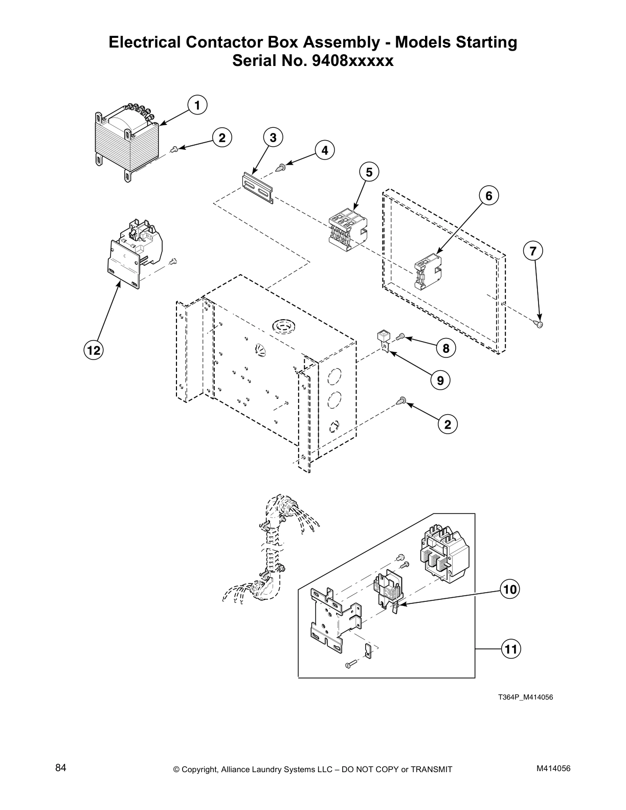Electrical Contactor Box Assembly - Models Starting 
Serial No. 9408xxxxx