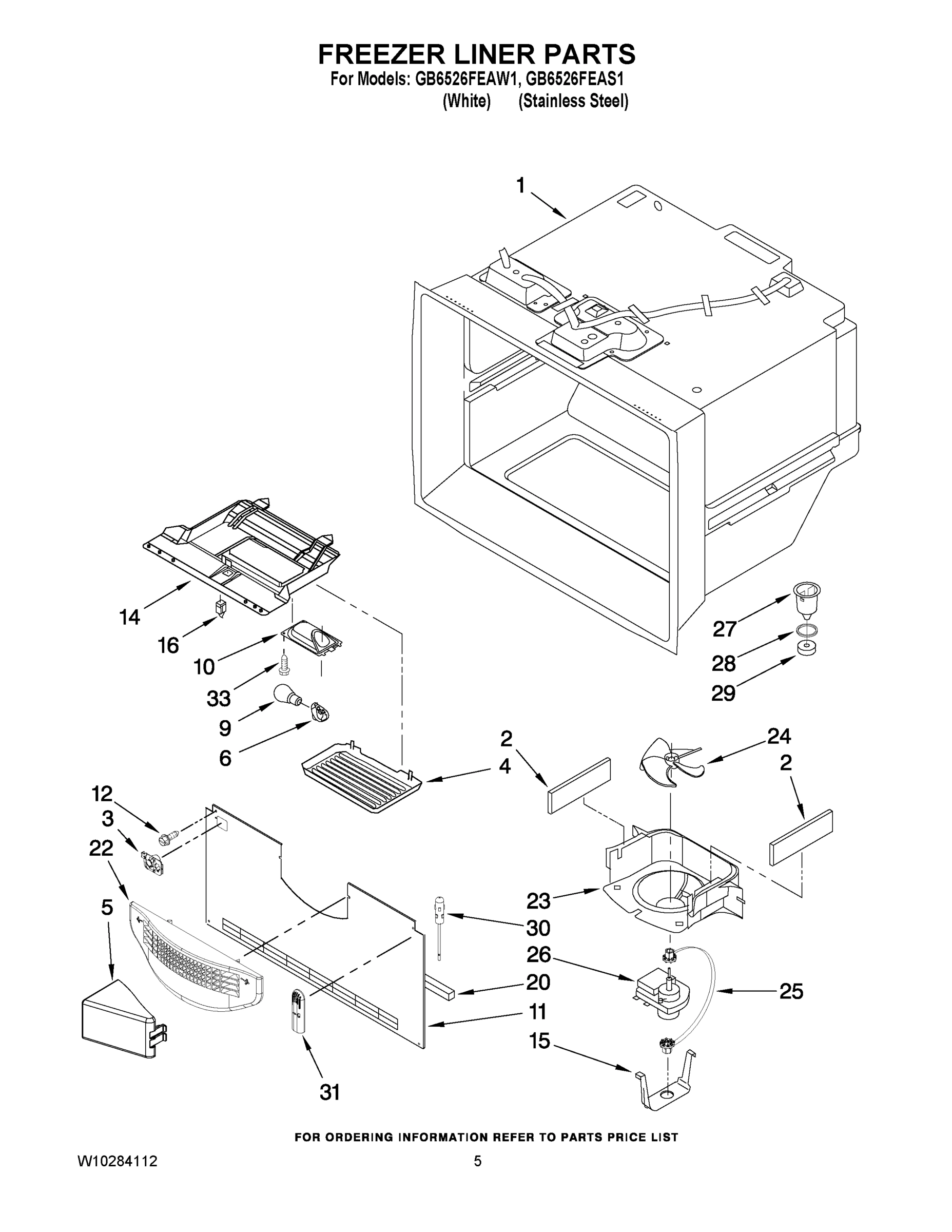 03 - FREEZER LINER PARTS